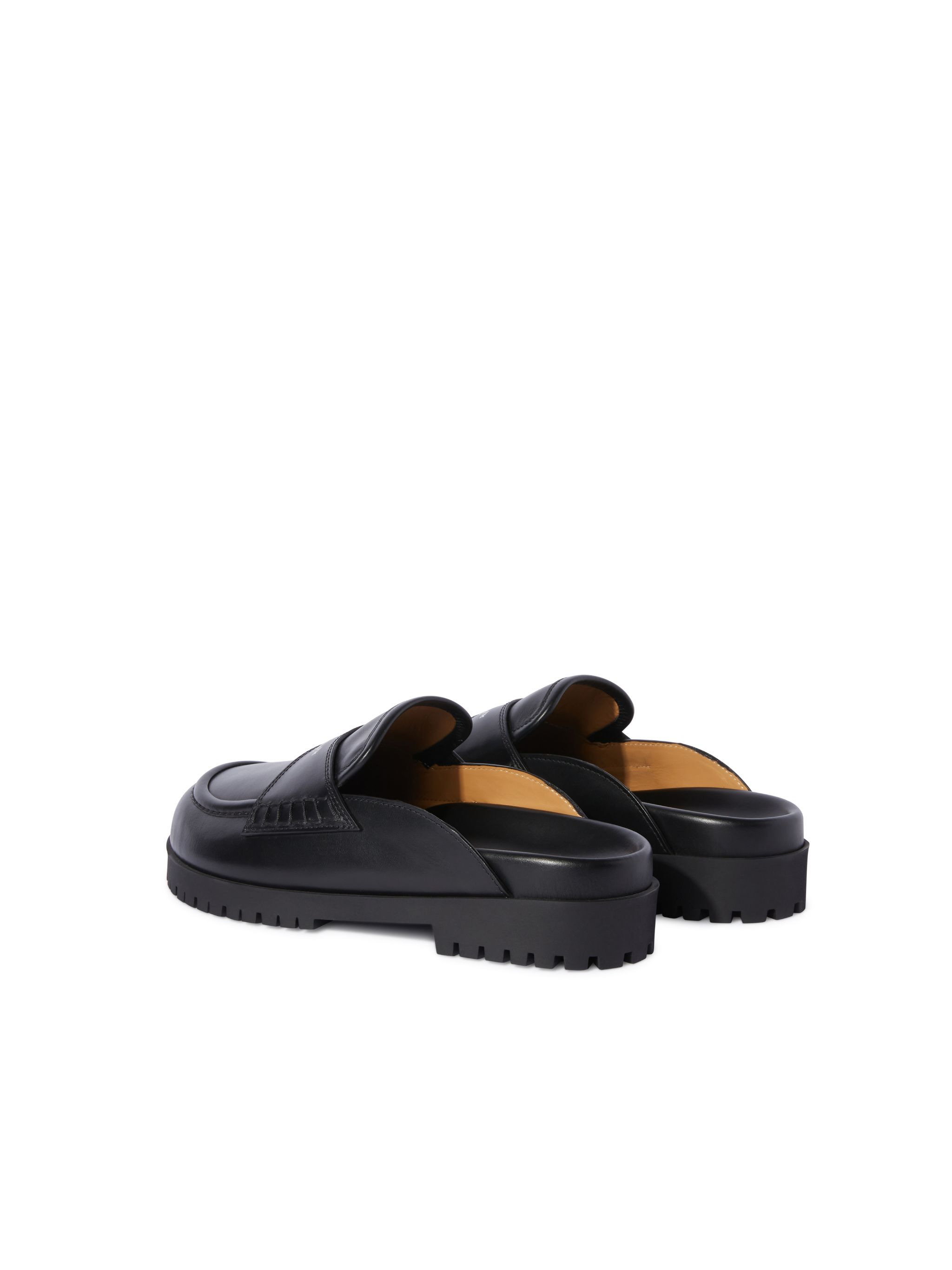 Black Leather O Slip-on Loafer - 5