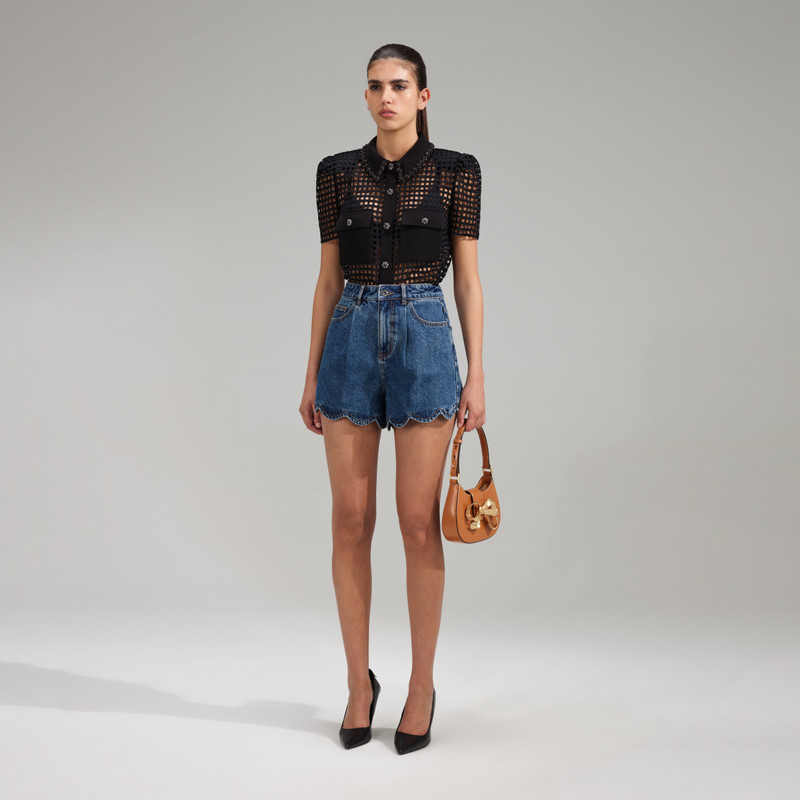 Black Grid Lace Shirt 2