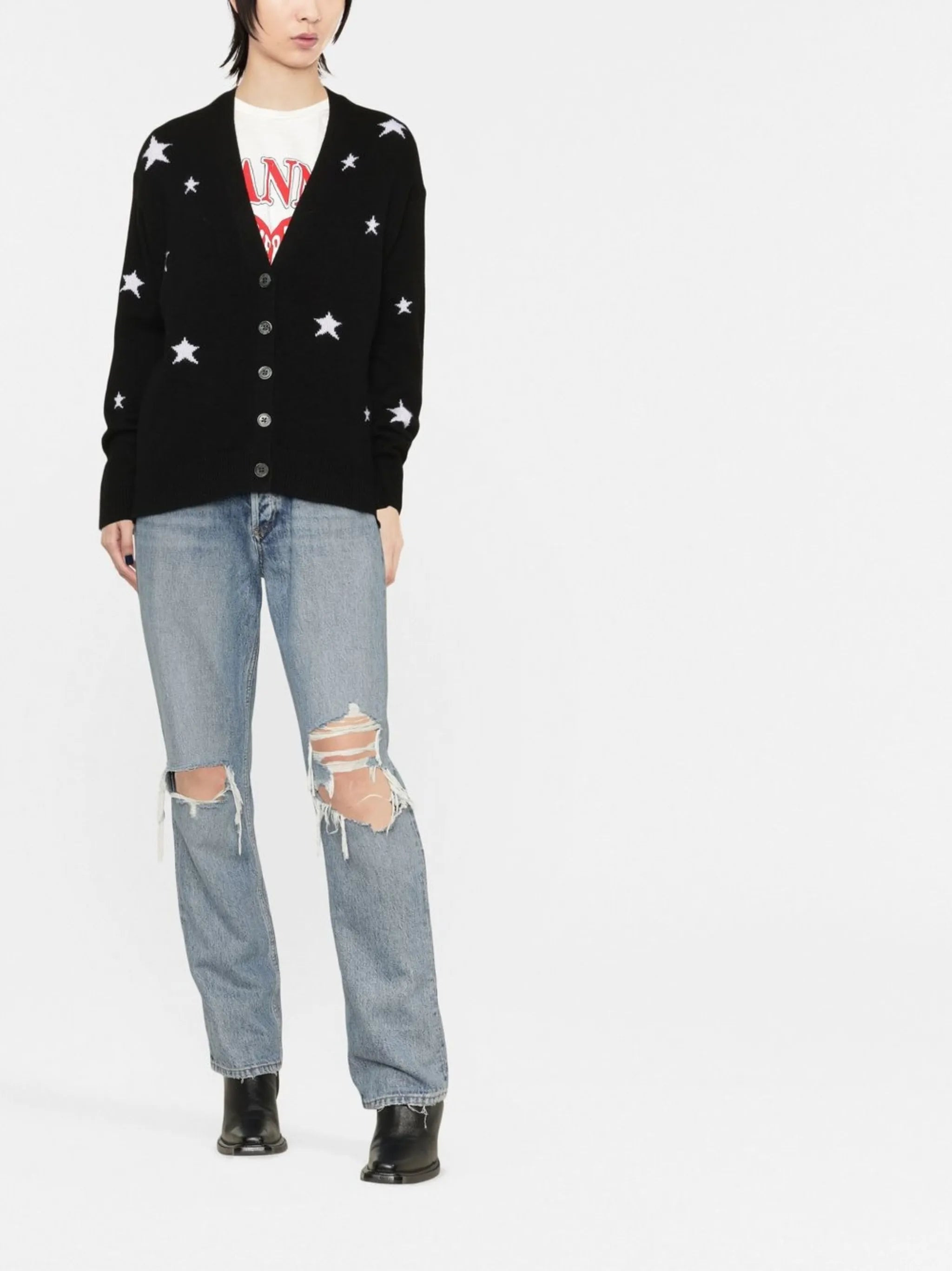 Zadig & Voltaire Star-embellished Cashmere Cardigan - 3