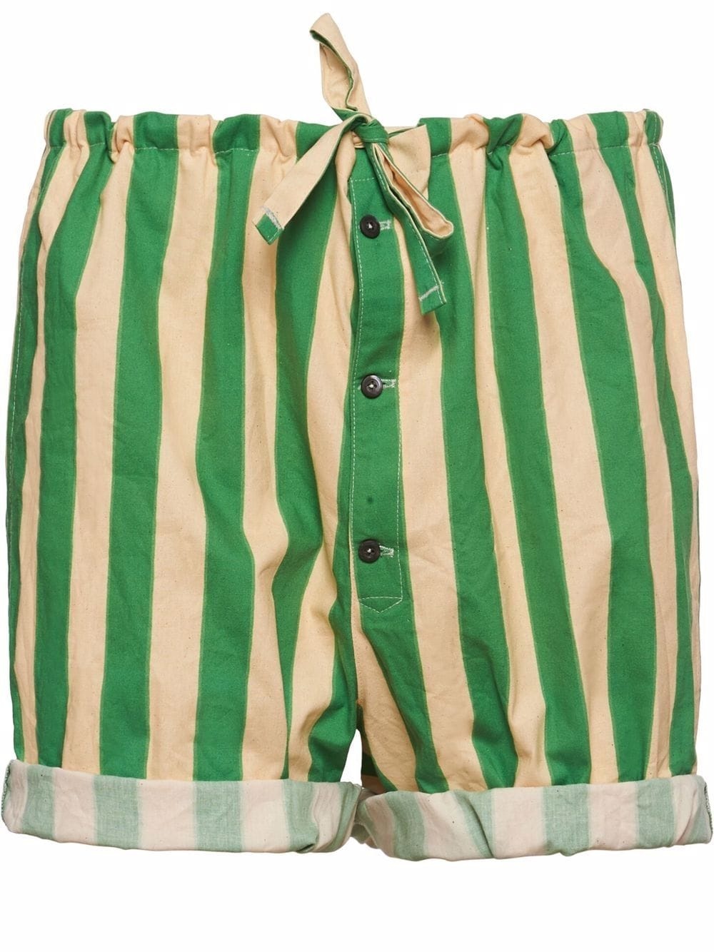 vertical striped Bermuda shorts - 1