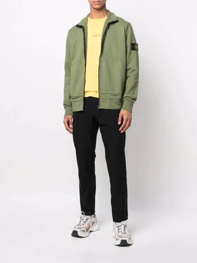 Stone Island Compass-patch zip-up cardigan outlook