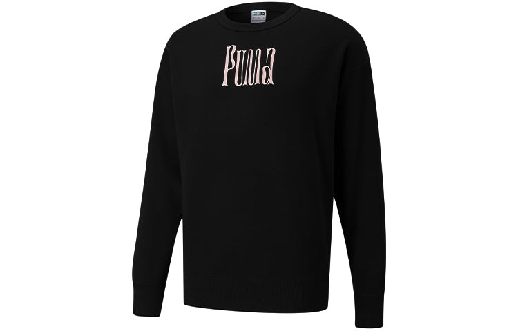 PUMA Back Large Printing Sports Training Knit Pullover Black 533037-01 - 3