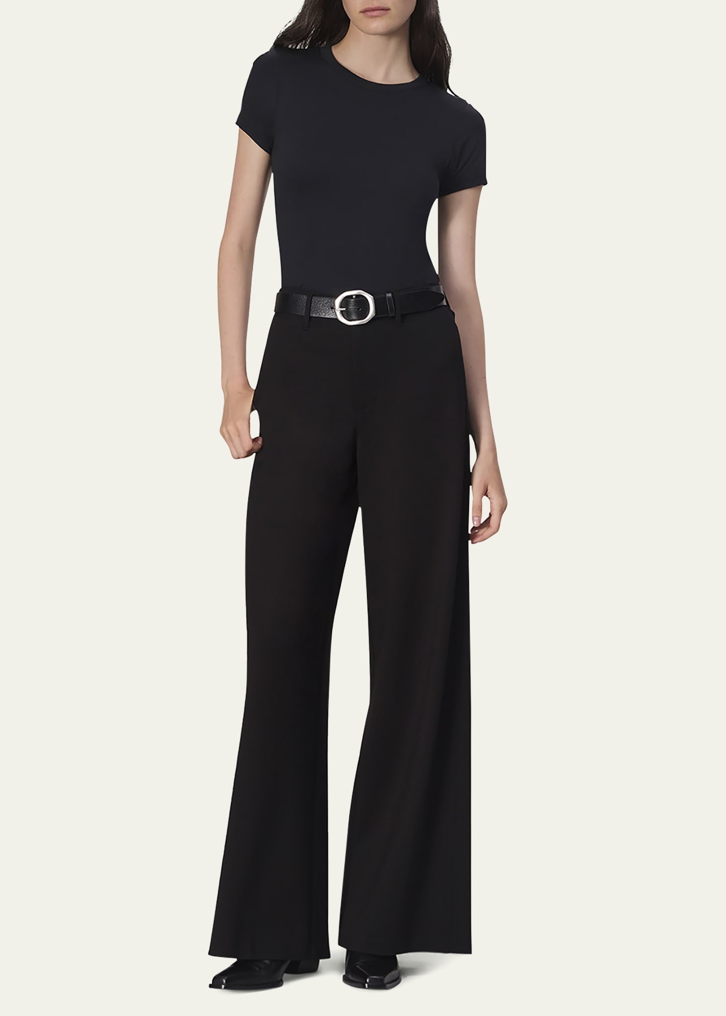 Sofie Wide-Leg Ponte Pants - 2