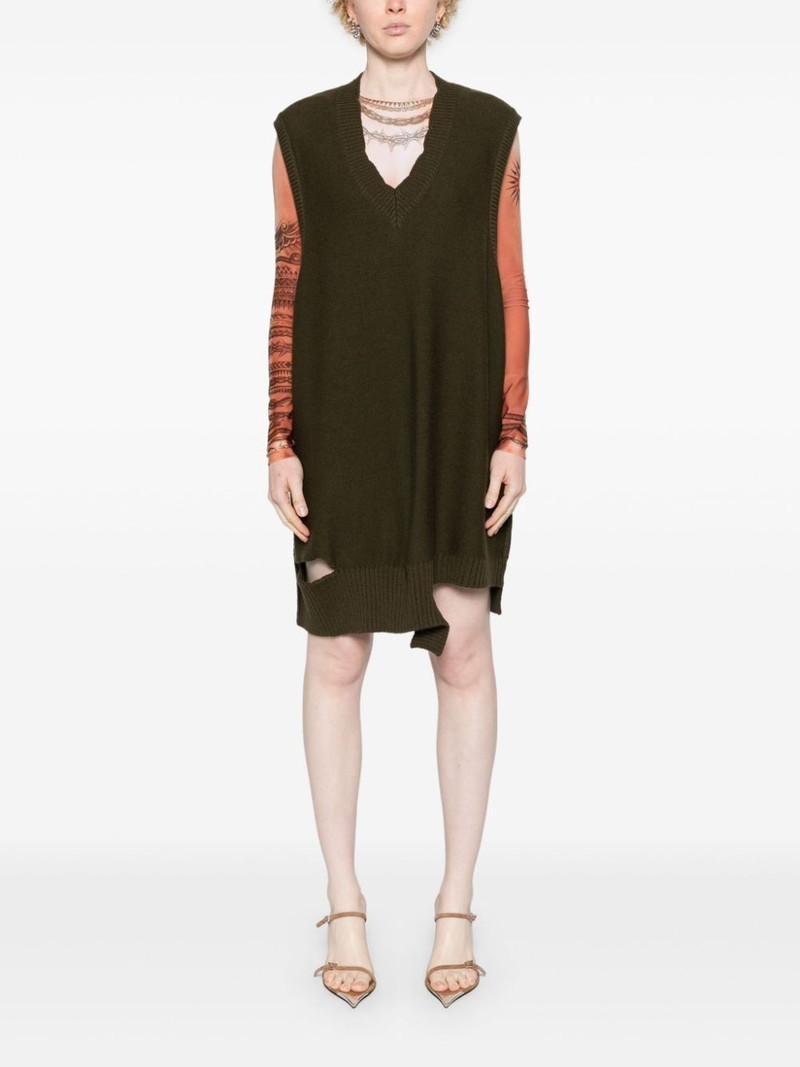 MM6 Maison Margiela sleeveless knitted minidress outlook