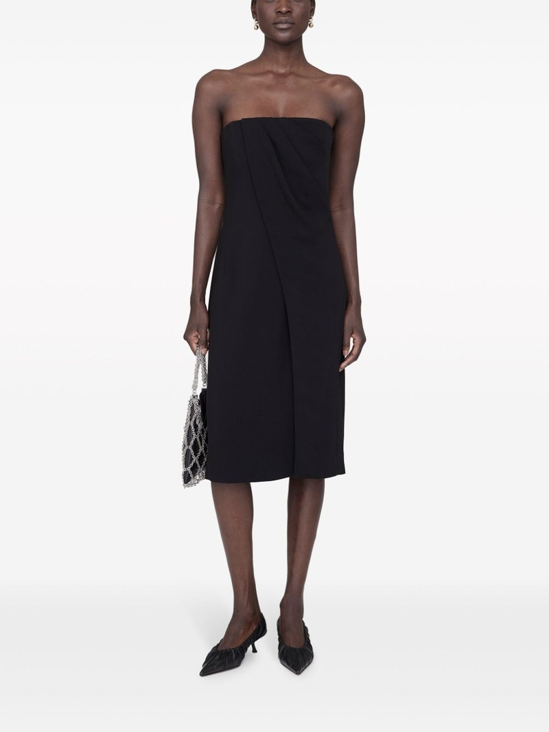 ANINE BING Halle draped midi dress outlook