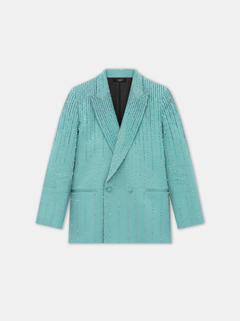 CRYSTAL STRIPE DOUBLE-BREASTED BLAZER 1