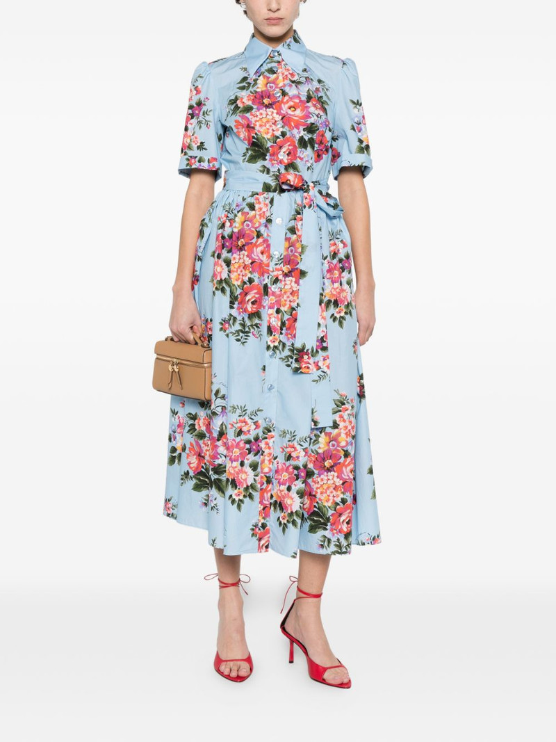 Dolce & Gabbana floral-print belted midi dress outlook