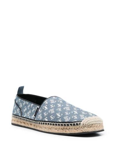 JIMMY CHOO Egon monogram denim espadrilles outlook