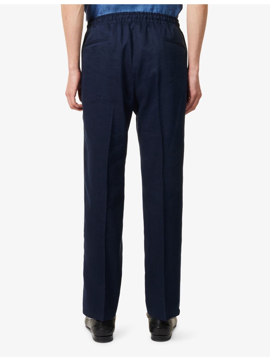 Straight-Leg Drawstring Linen-Blend Trousers - 4