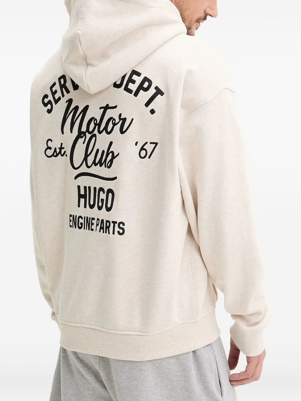 embroidered-patch hoodie - 2