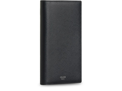 CELINE Vertical Wallet With Coin Compartment In Grained Calfskin outlook