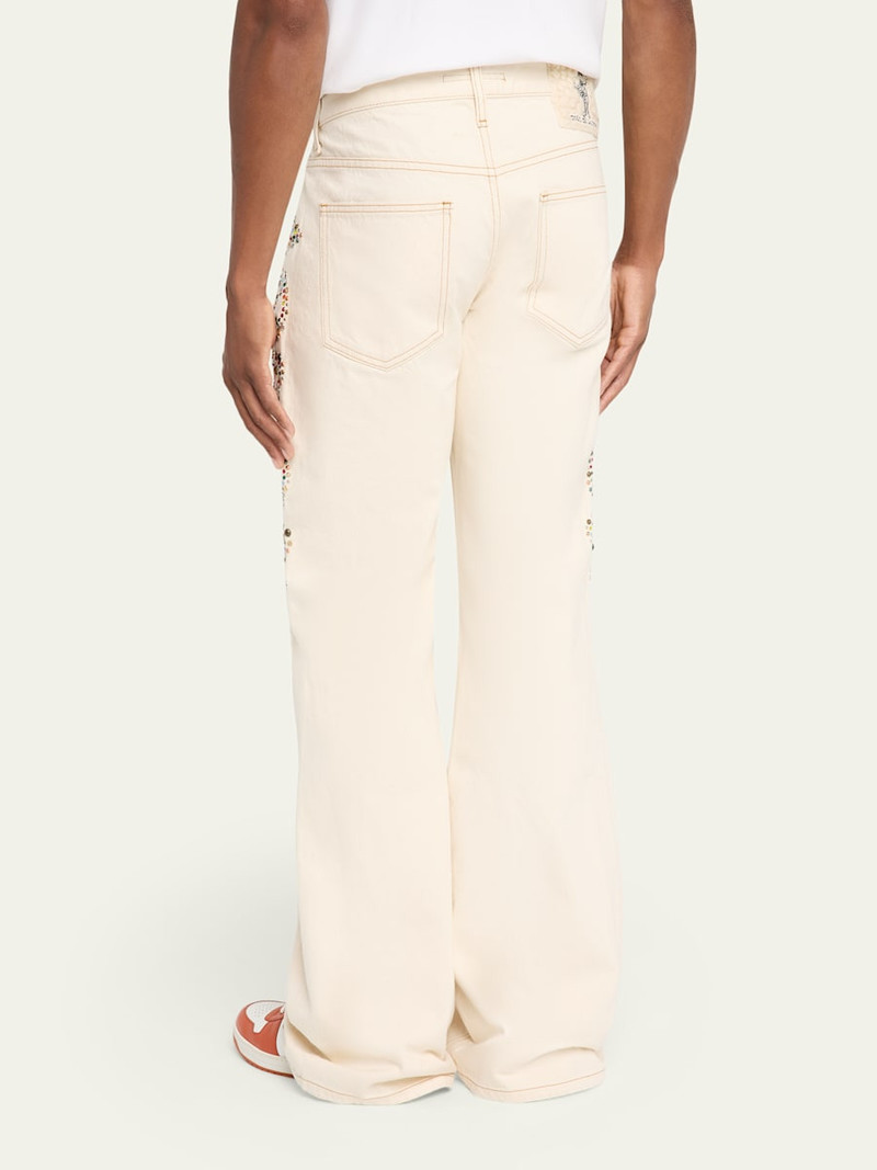 COÛT DE LA LIBERTÉ Men's Jimmy Embellished Flare Jeans outlook