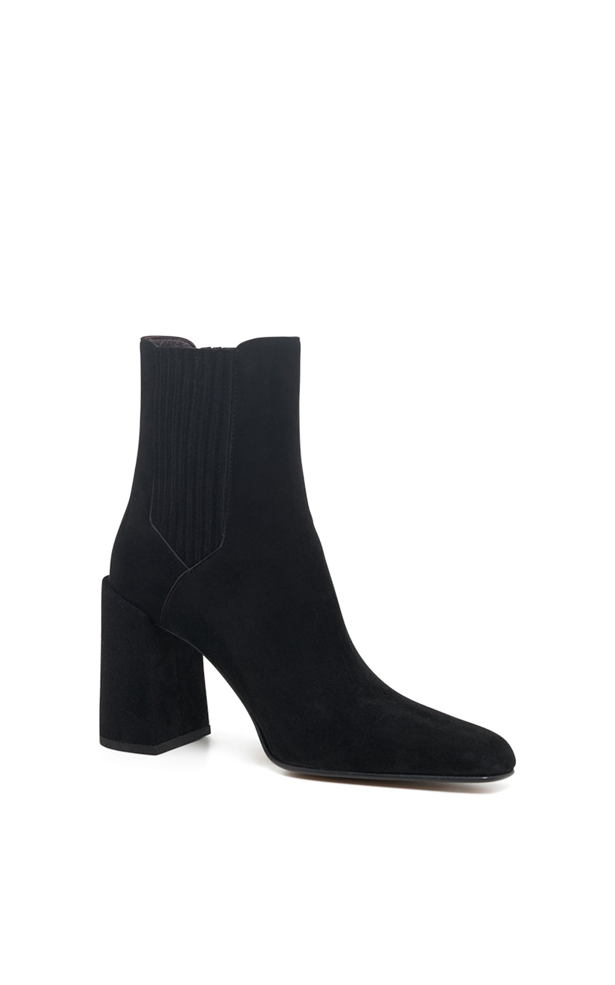 Luke High Heel Ankle Boot in Black Suede - 2