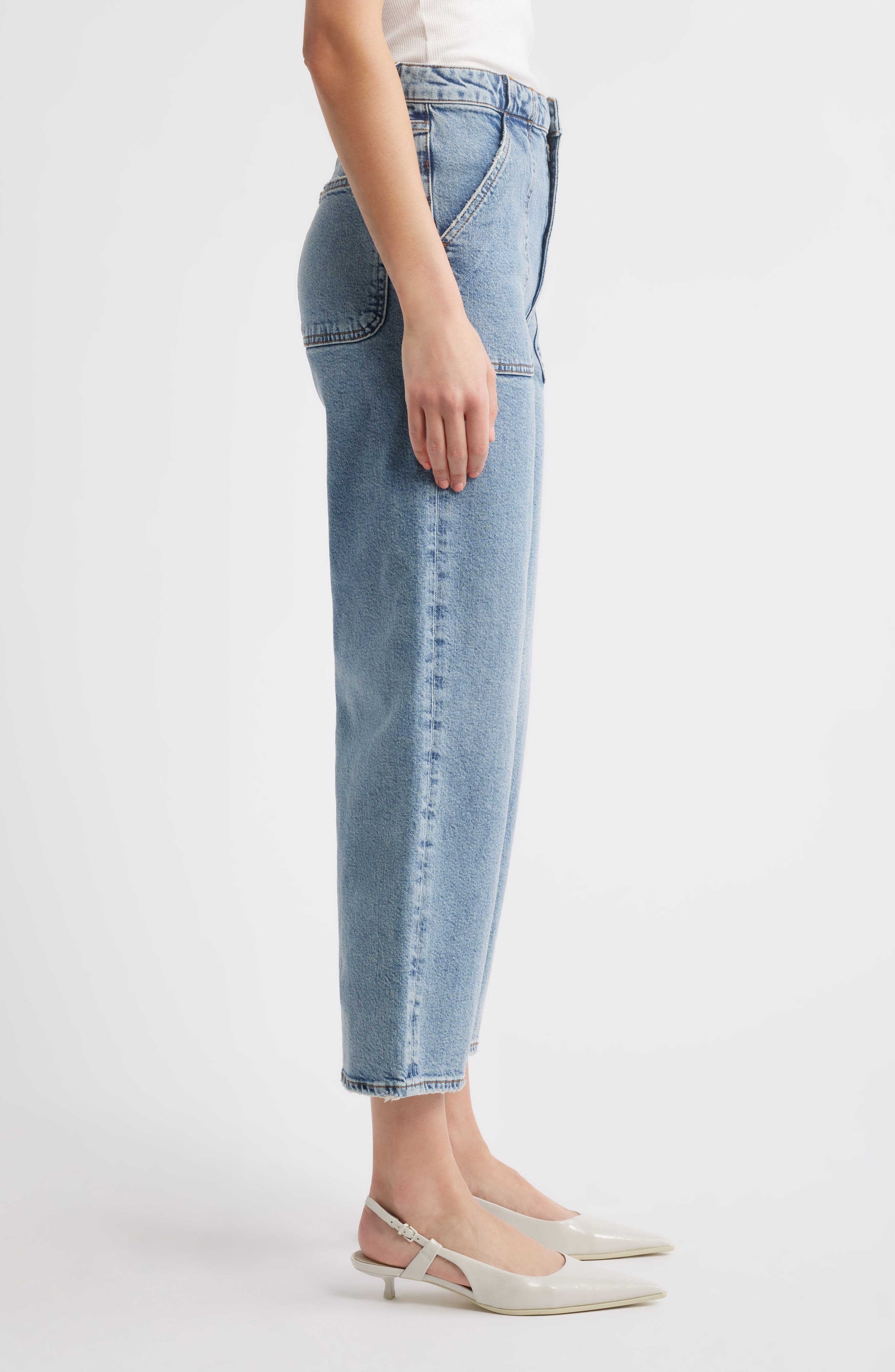 FRAME The Modern Pocket Wide Leg Jeans in Charge at Nordstrom - 3