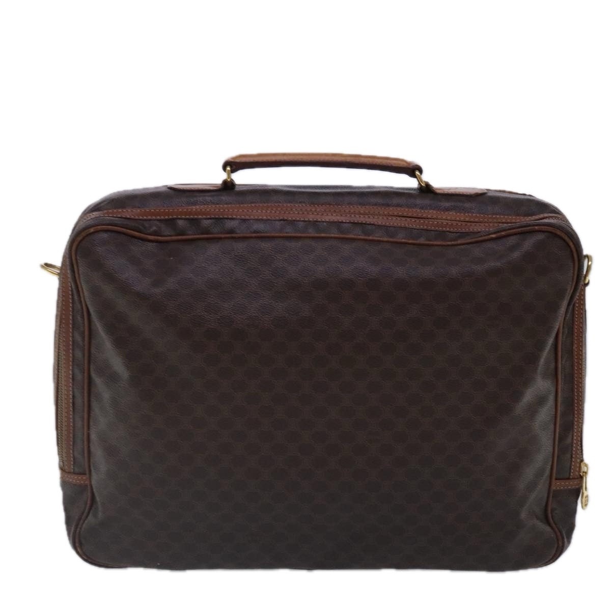 CELINE Macadam Canvas Hand Bag Pvc Leather Brown Gold - 2