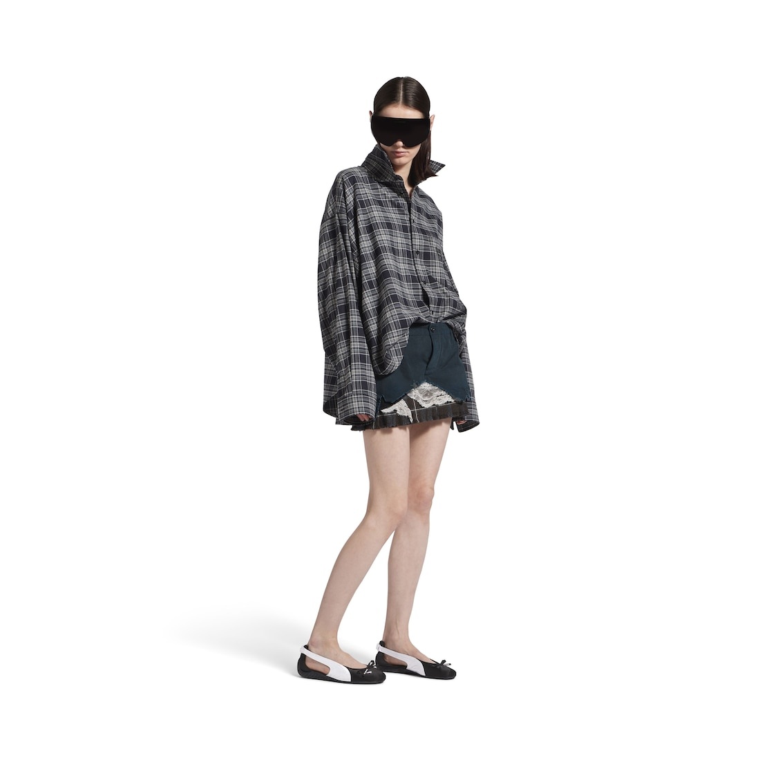 Women's Speedcat Ballet Satin Balenciaga in Black/white - 8