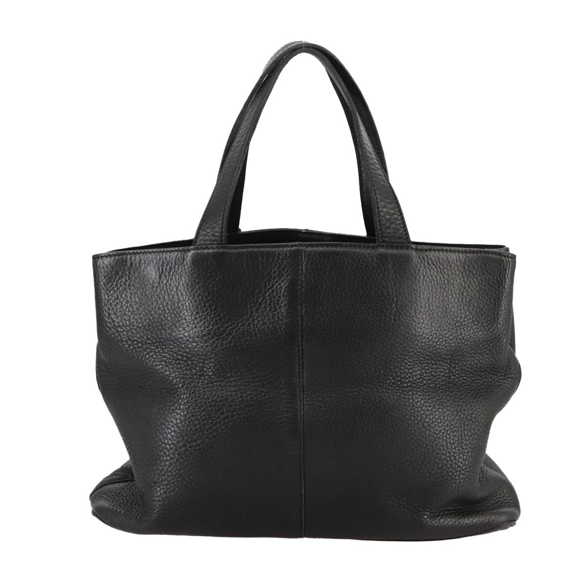 Burberry Hand Bag Leather Black Gold - 3