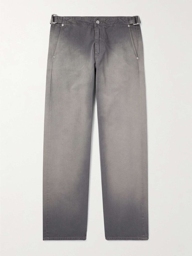 Straight-Leg Herringbone Jeans - 1