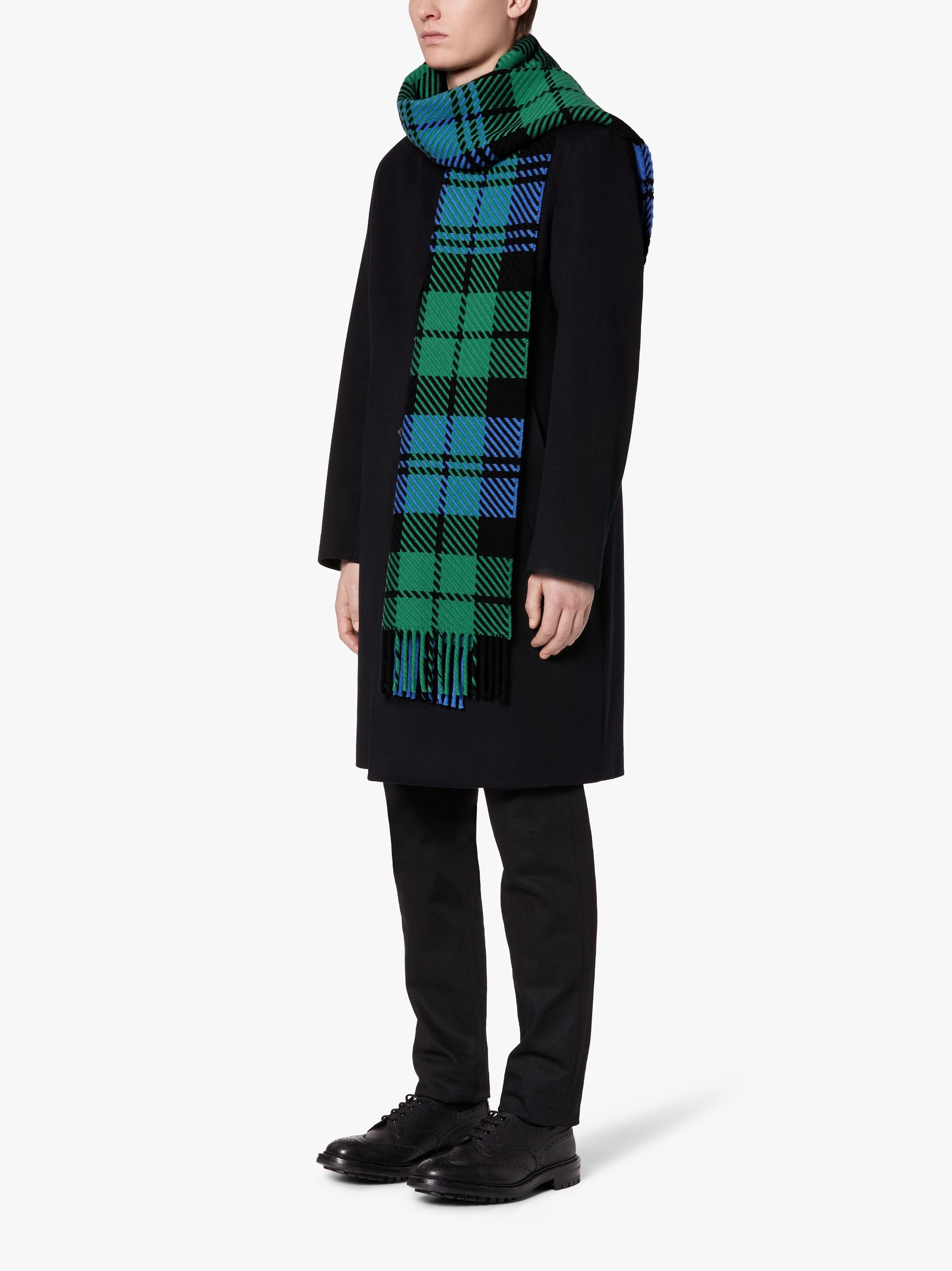 BLACK WATCH MERINO WOOL & CASHMERE SCARF | ACC-022 - 4