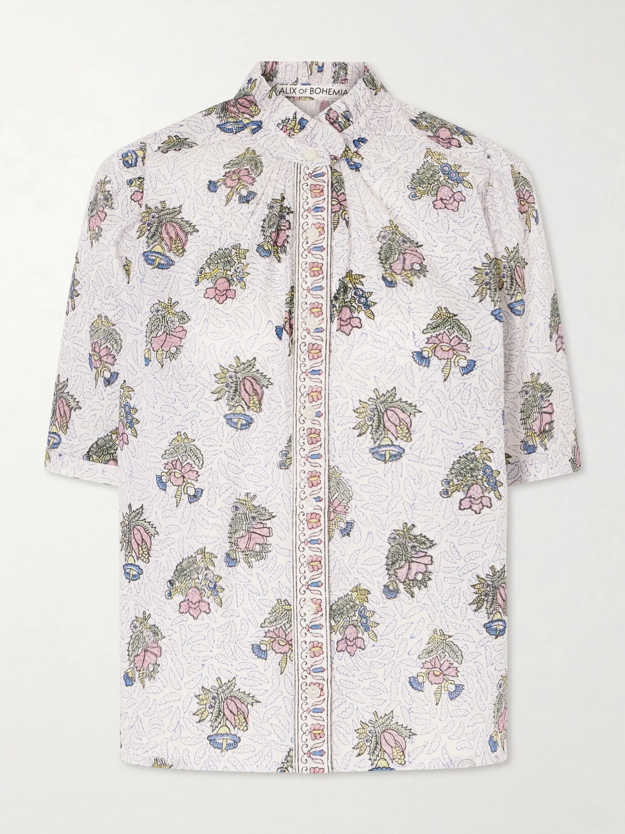 Winnie Mist Printed Cotton Gauze Shirt - 1