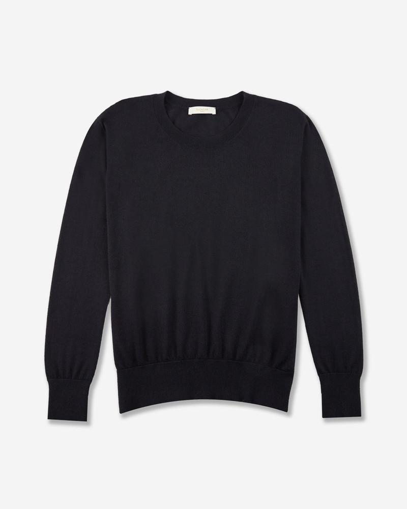Regular fit crewneck sweater in cashmere and silk 1