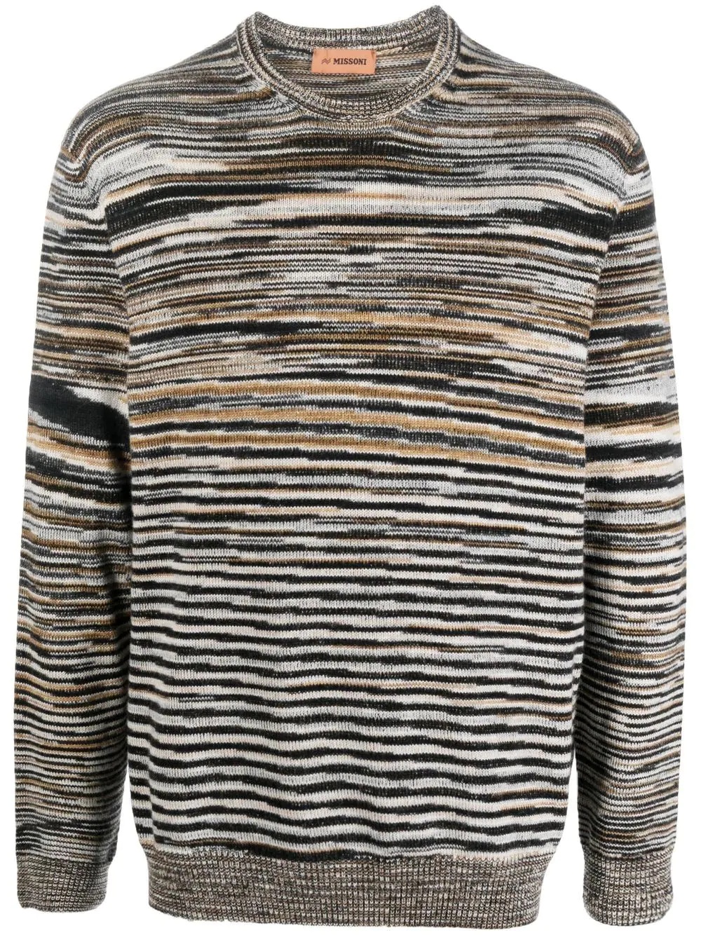 stripe-print cashmere jumper - 1