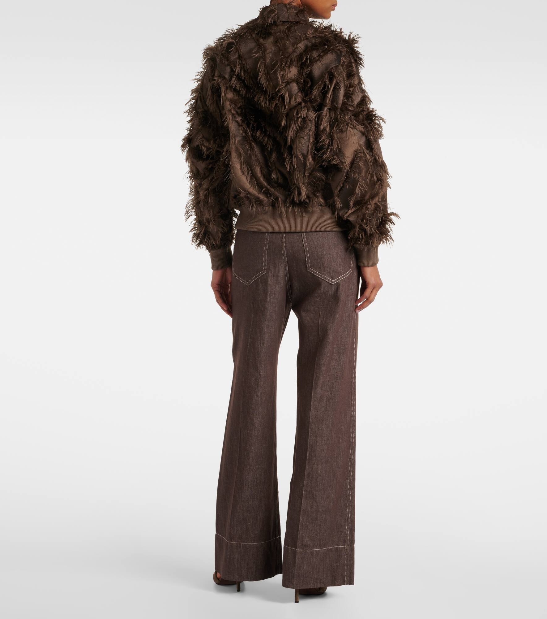 Feather-trimmed jacket - 3
