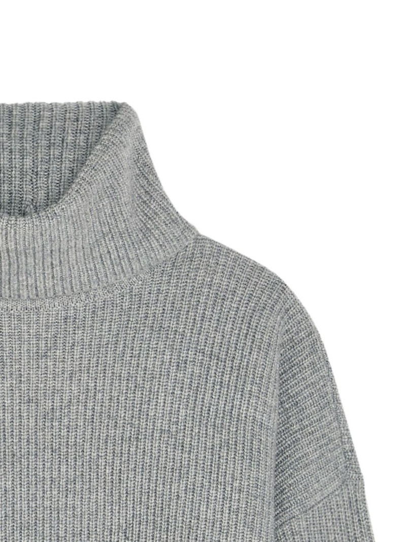 EILEEN FISHER roll-neck ribbed sweater outlook