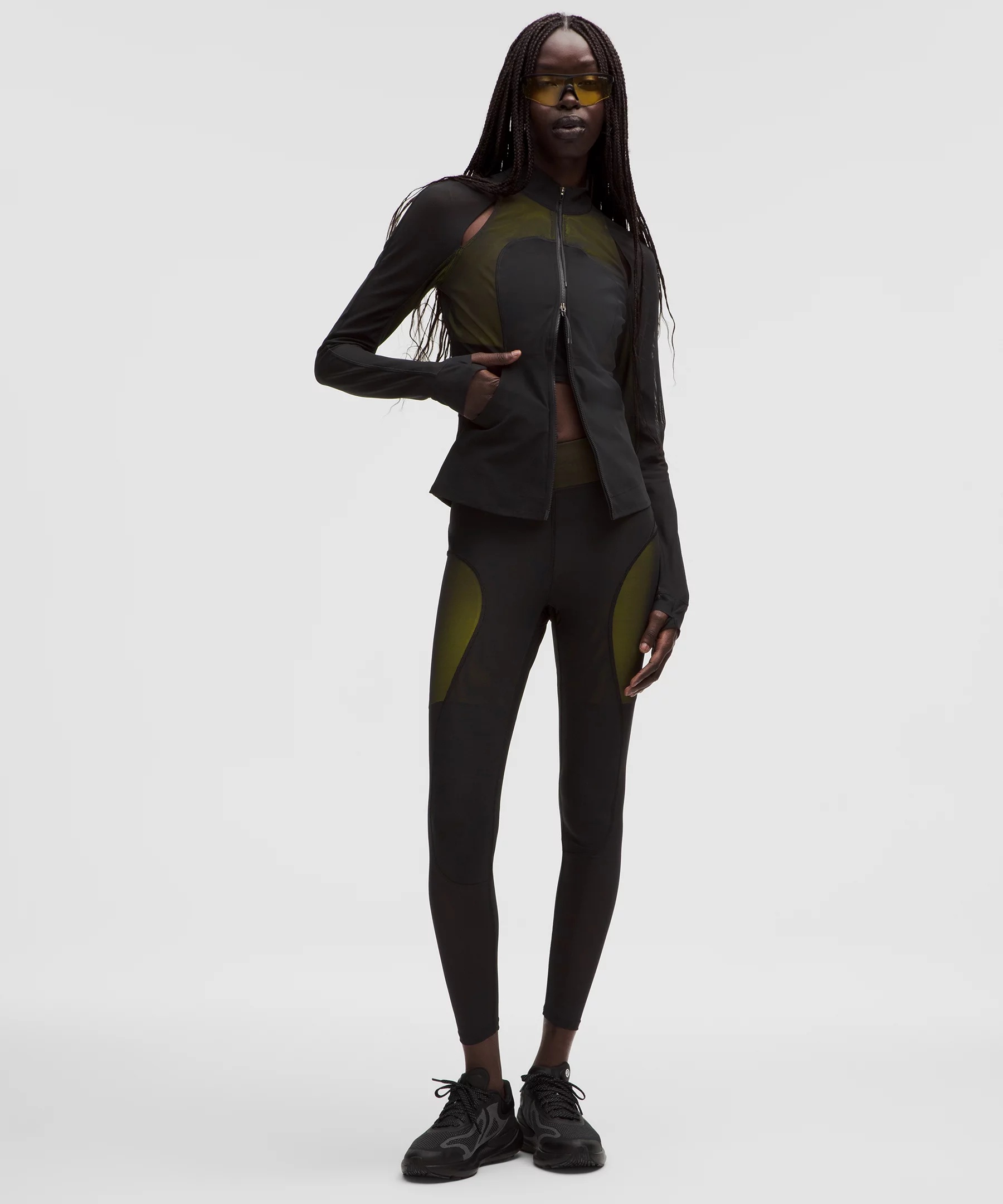 Mesh-Panelled High-Rise Tight 28" *SLNSH Collection - 2