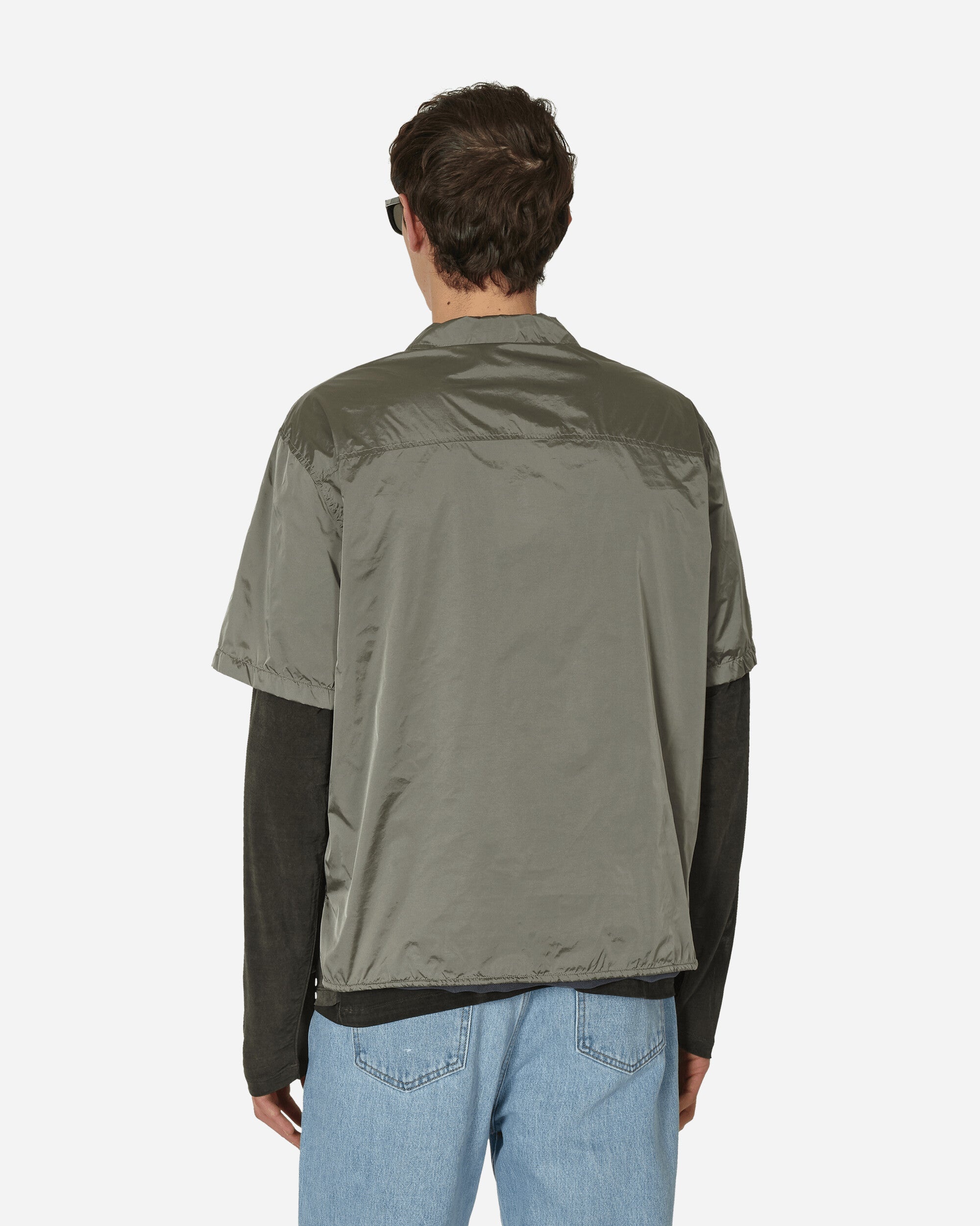 Nylon Short Sleeve Shirt Grey - 3