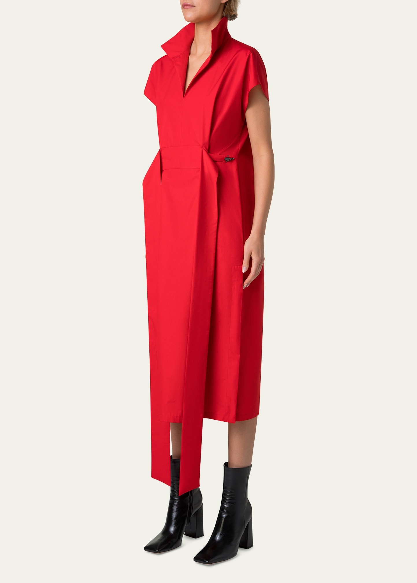 Cotton Poplin Midi Shirtdress - 4