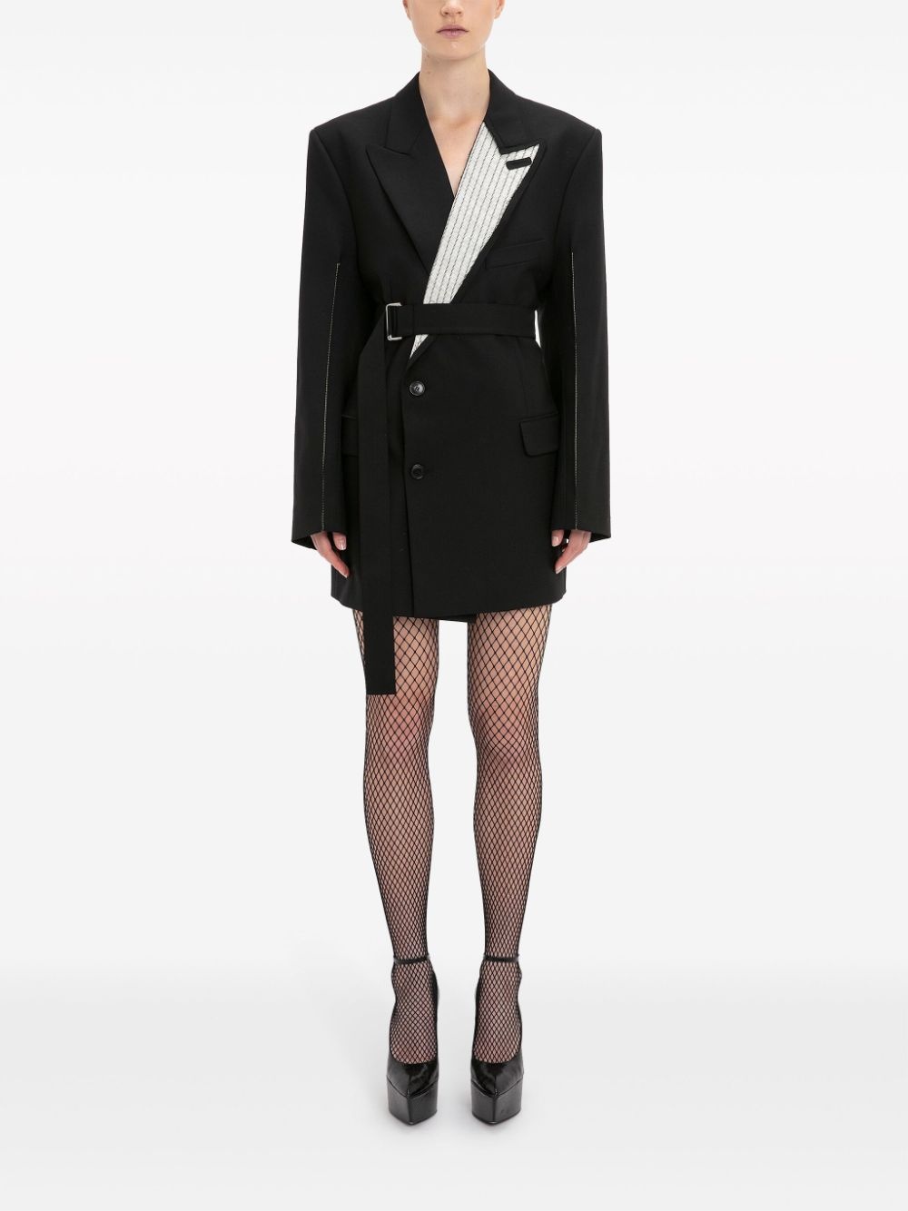 double-breasted tailored minidress - 2