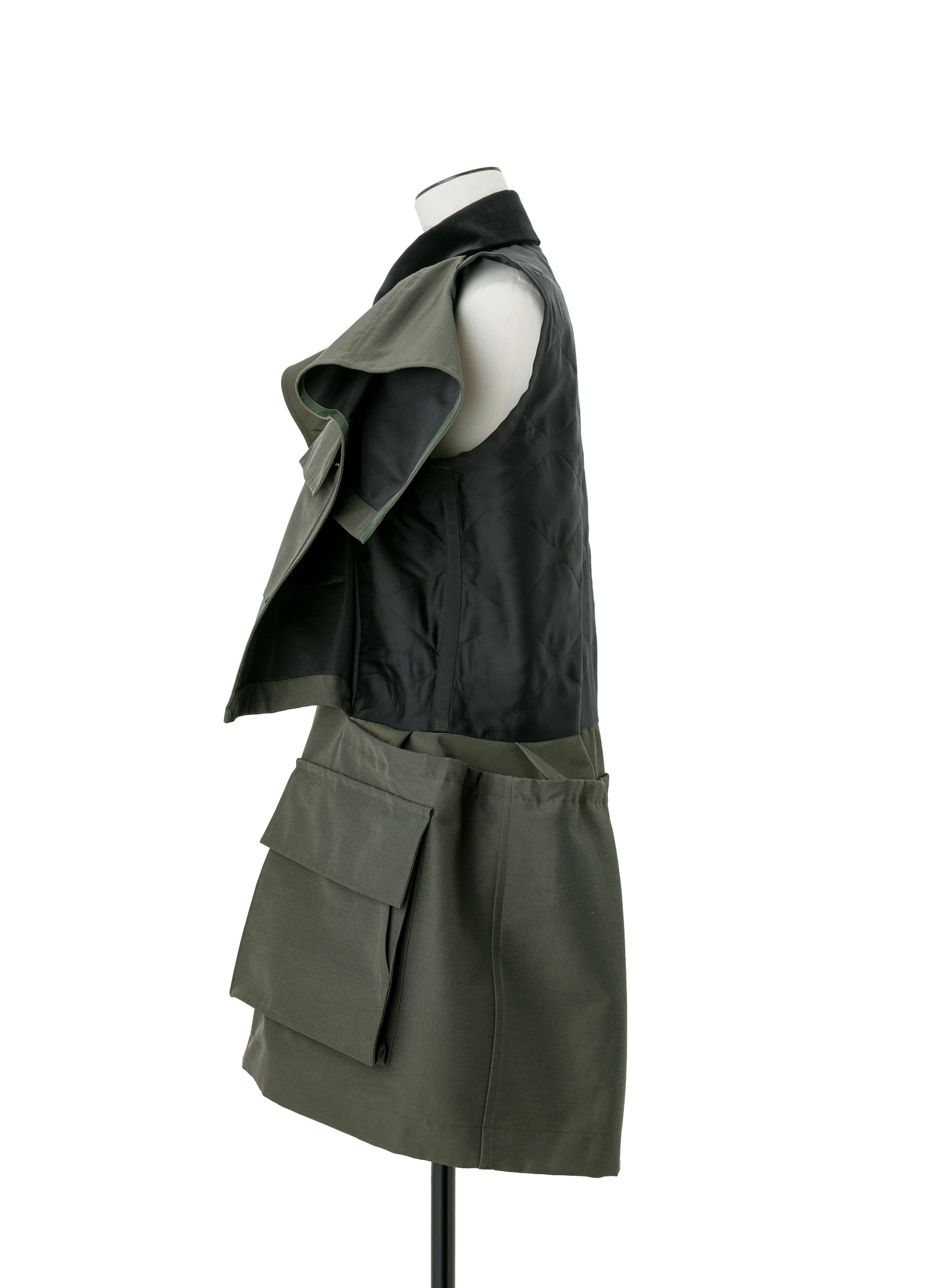 Grosgrain x Quilted Satin Dress - 2