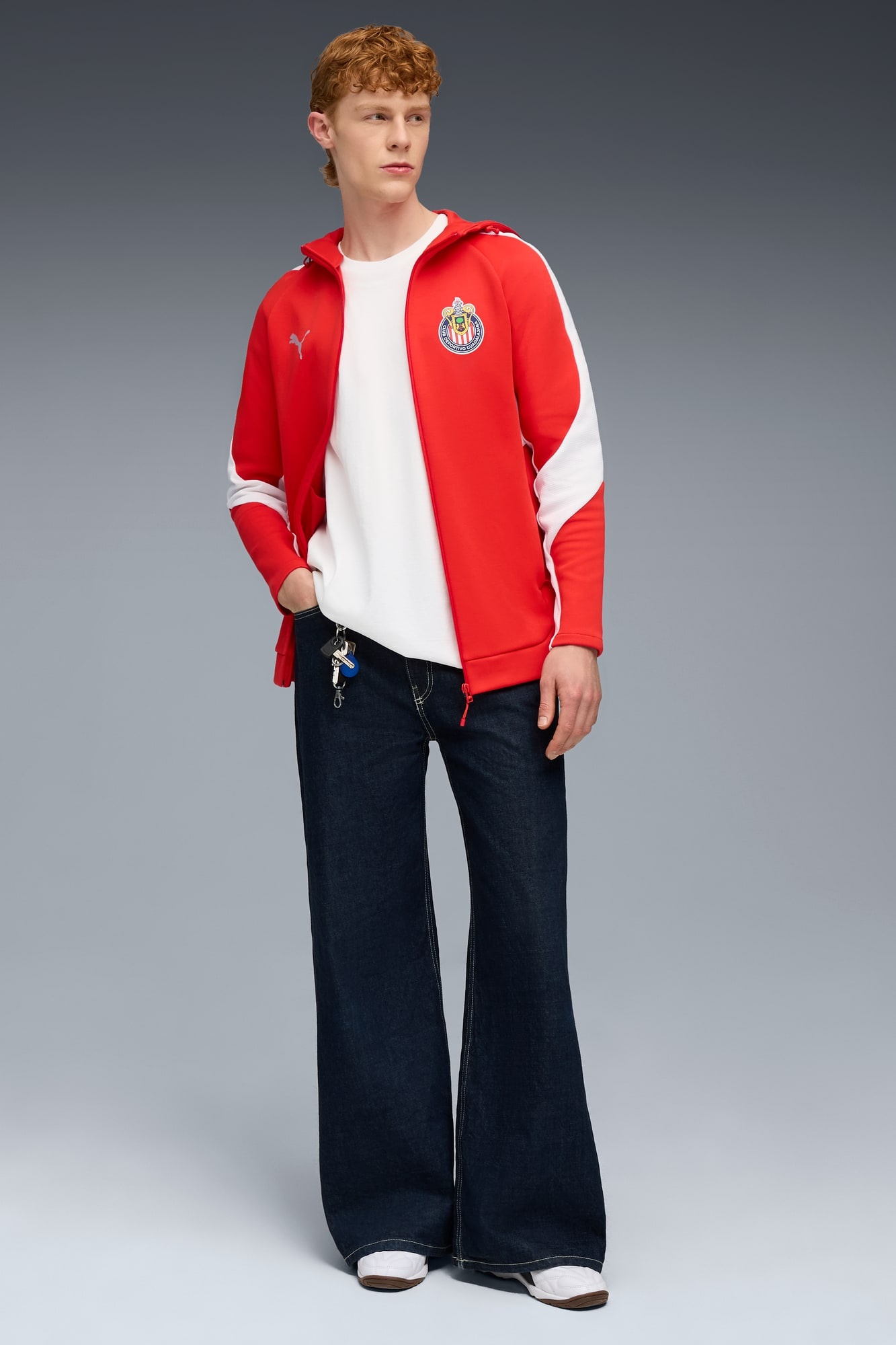 CD Guadalajara EVOSTRIPE Hooded Jacket Men - 5