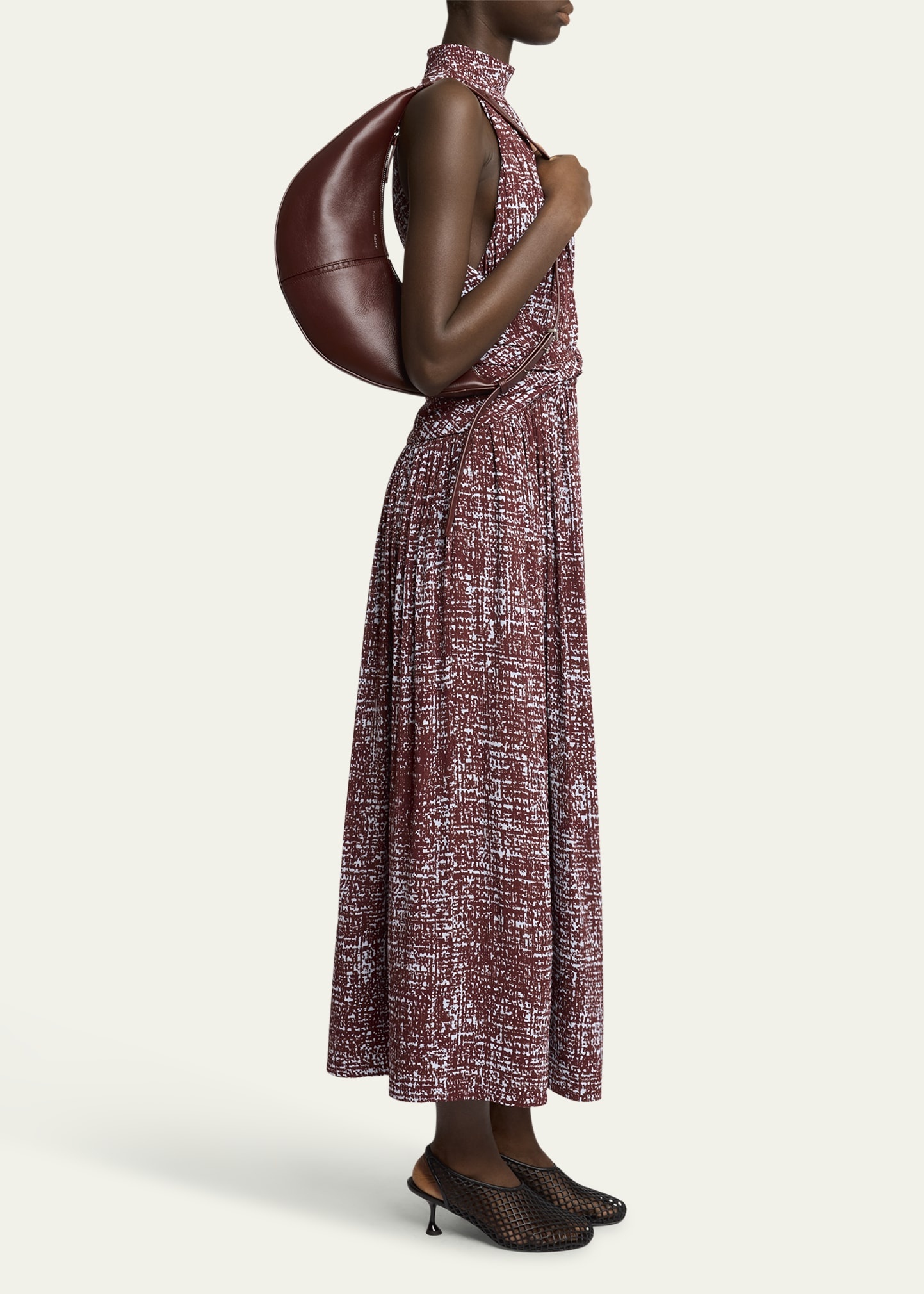 Slide Napa Leather Shoulder Bag - 5