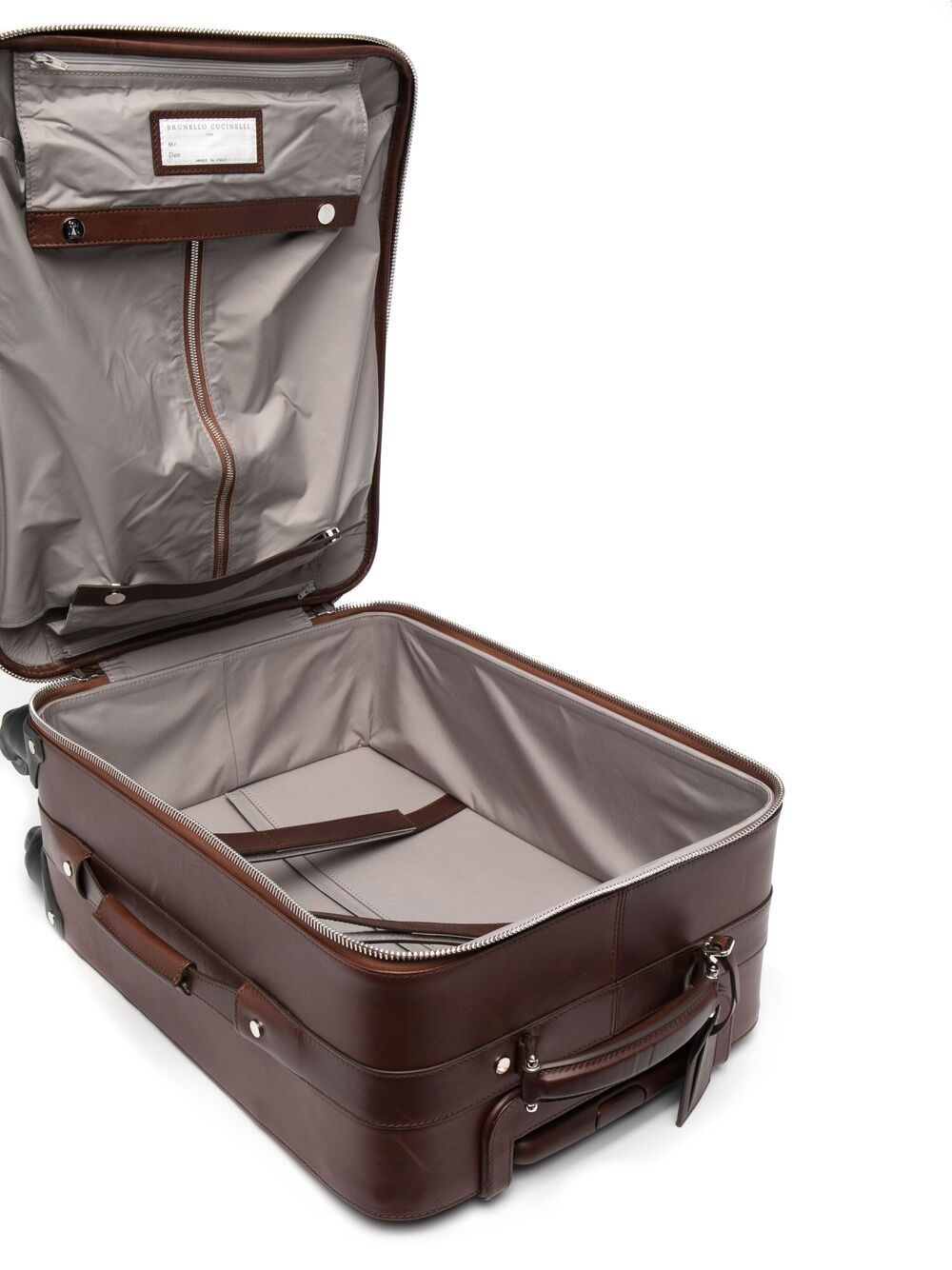 embossed logo suitcase - 5