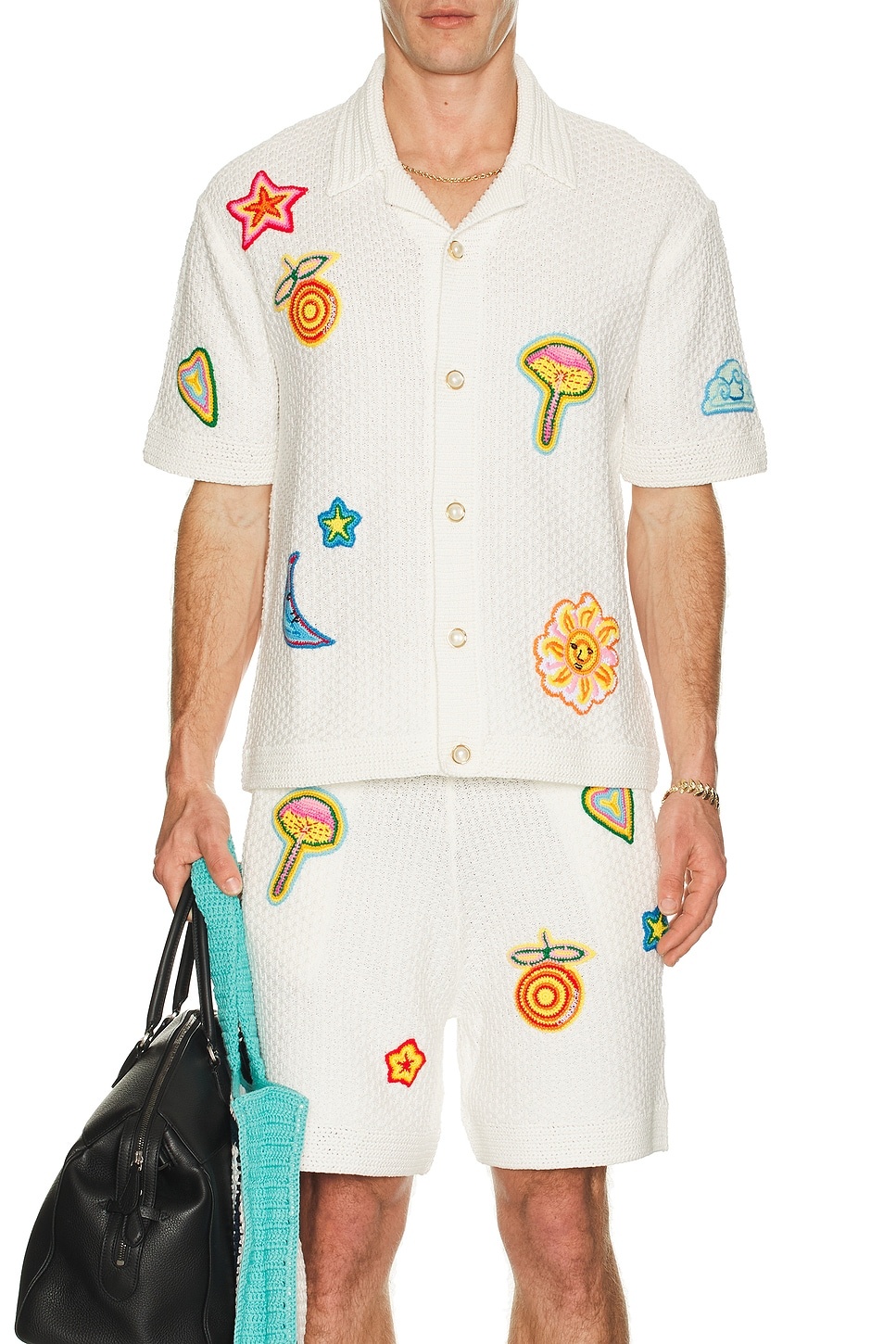 Crochet Shirt With Patches - 4