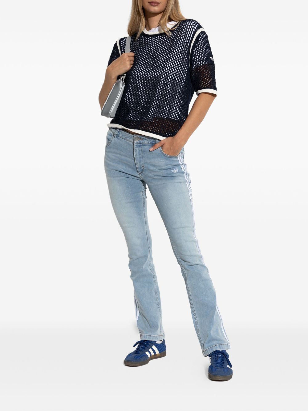 side-stripe jeans - 2