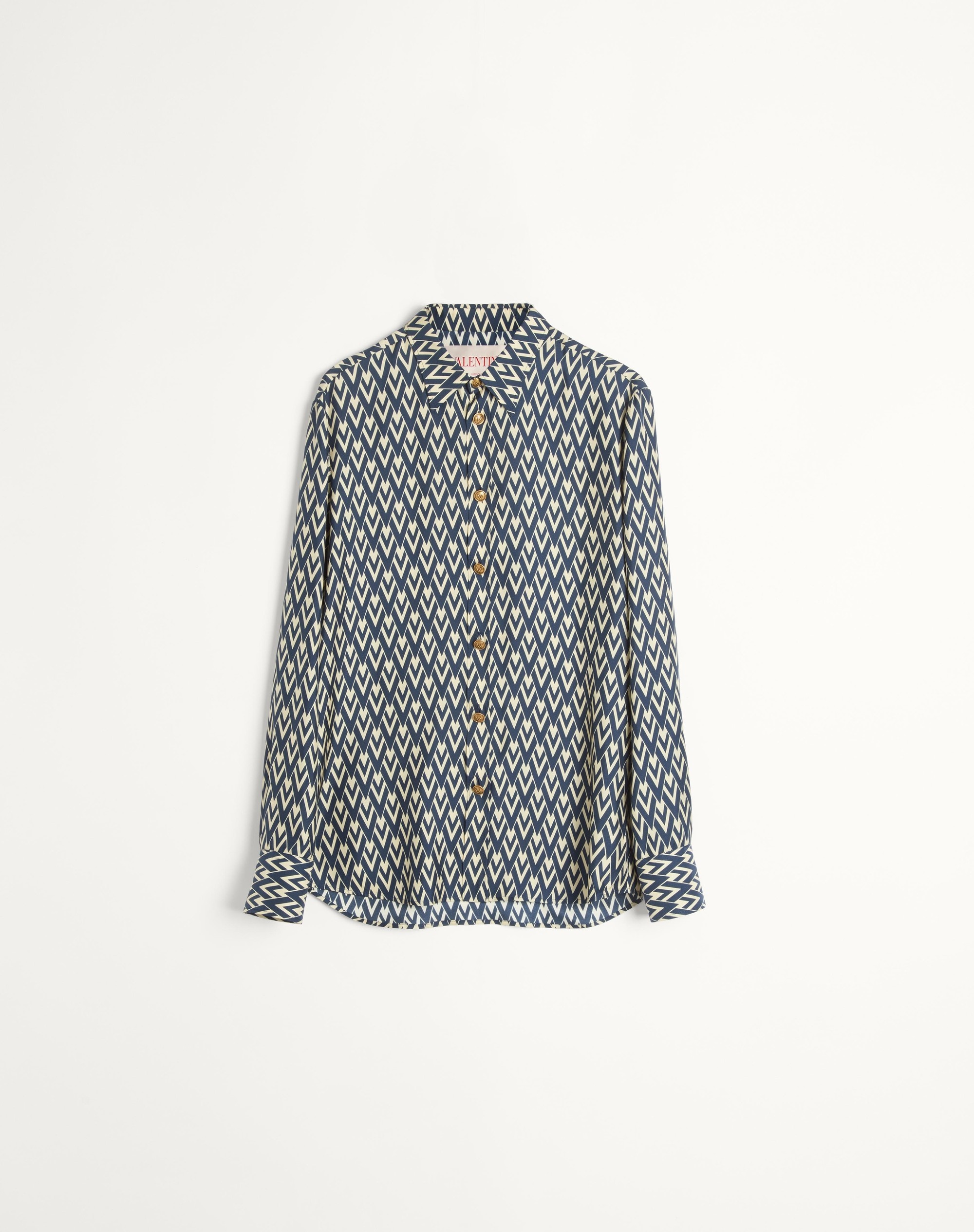 SILK TWILL SHIRT WITH TOUTE LA V PRINT - 1
