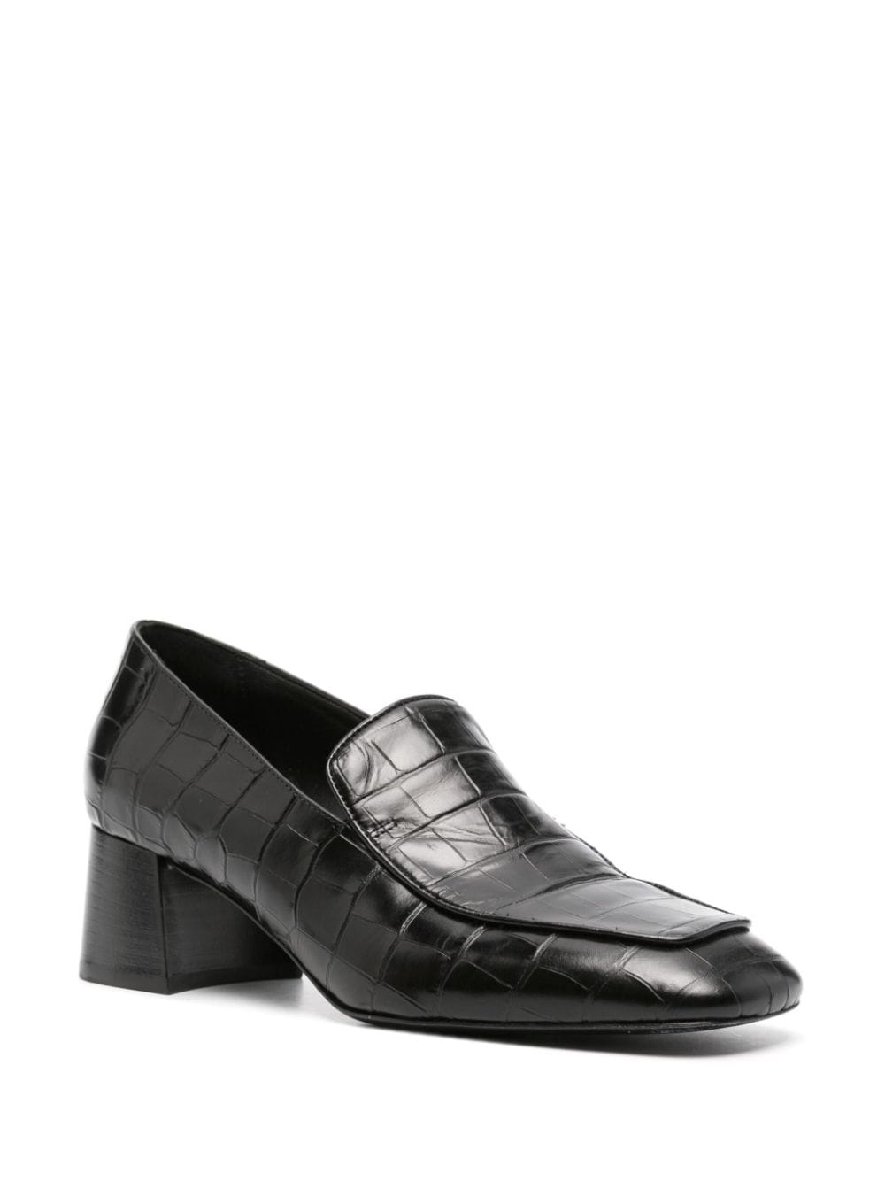 heeled leather loafers - 2