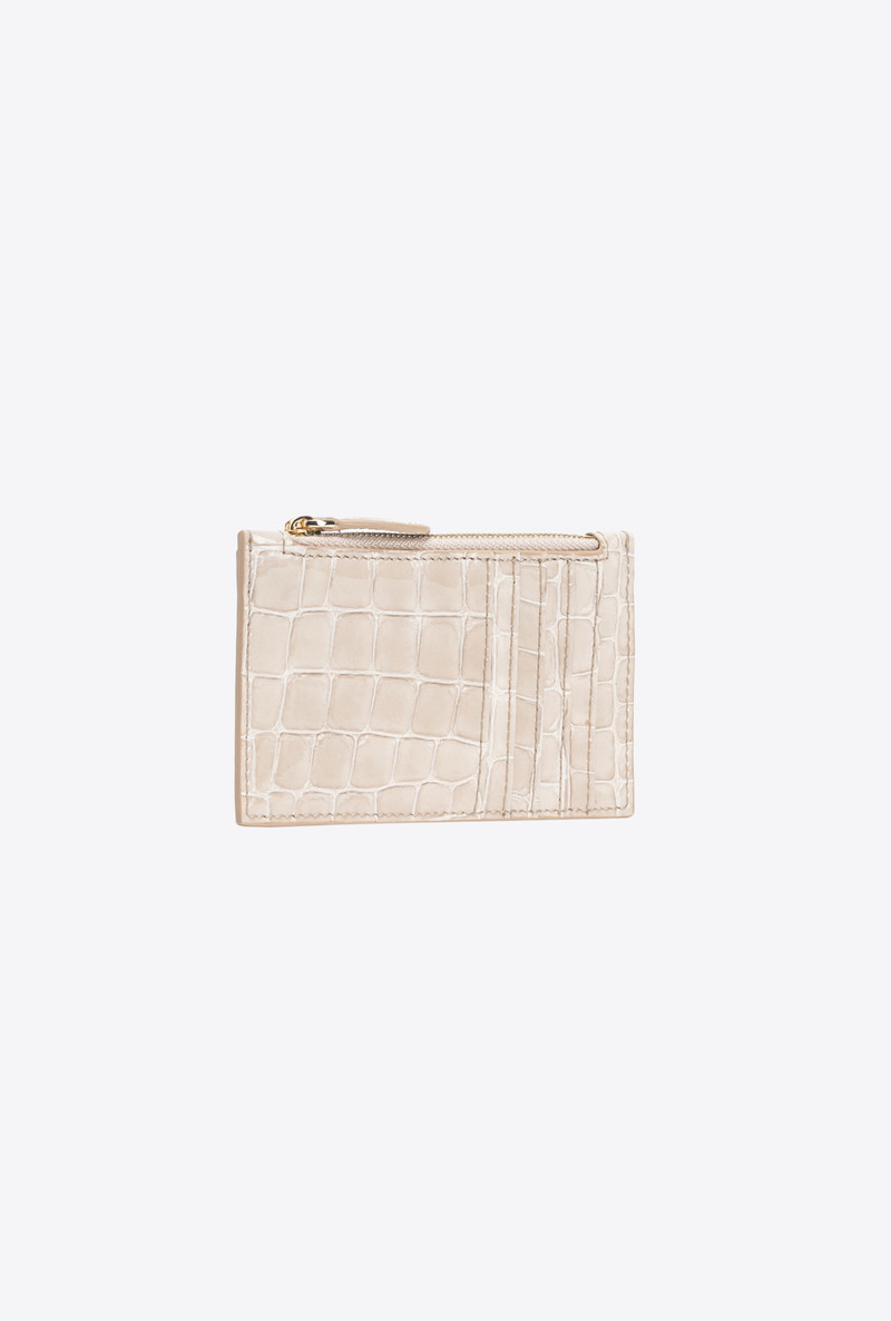 PINKO PINKO GALLERIA SHINY CROC-PRINT CARD HOLDER outlook