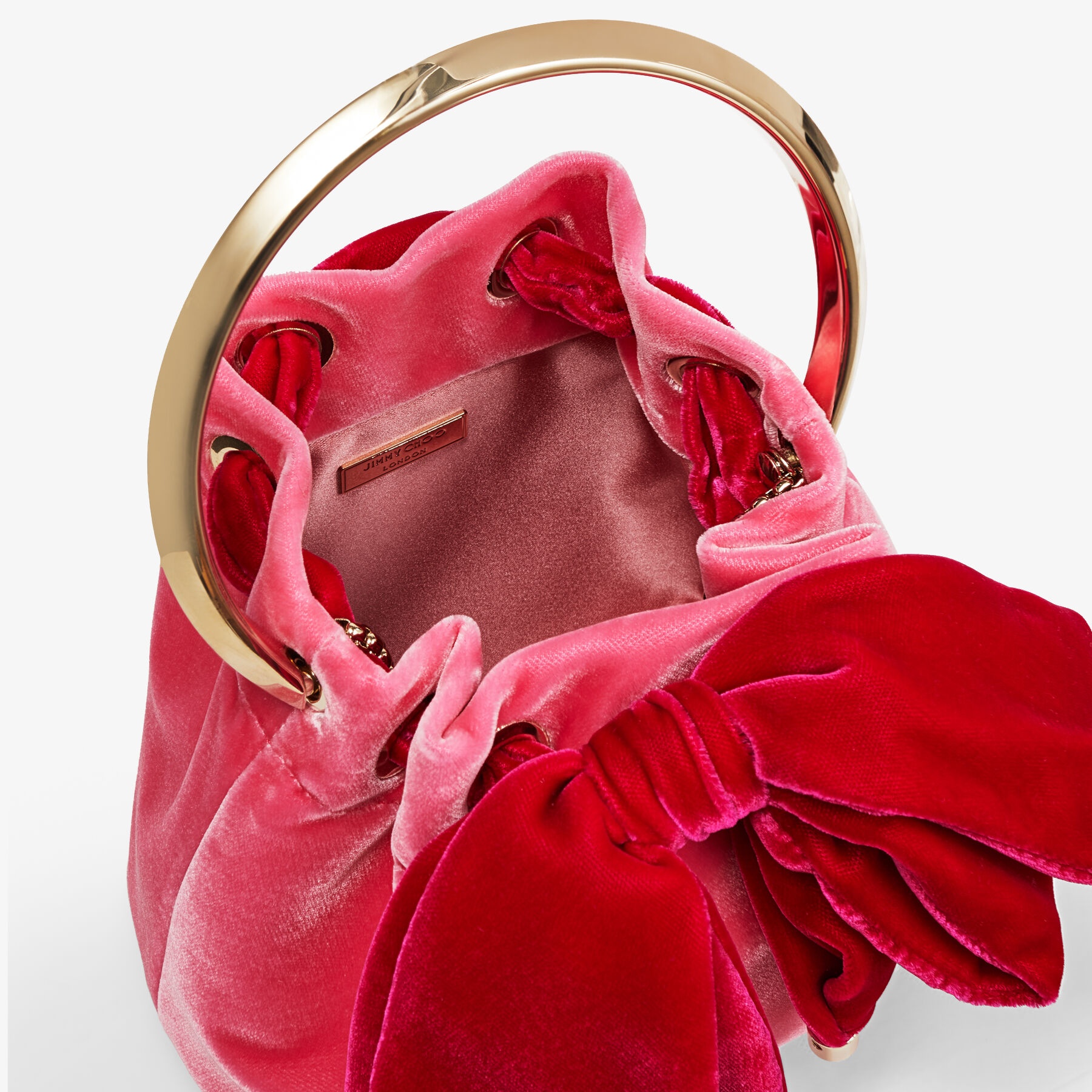 Bon Bon
Candy Pink Velvet Bag With Bow - 5