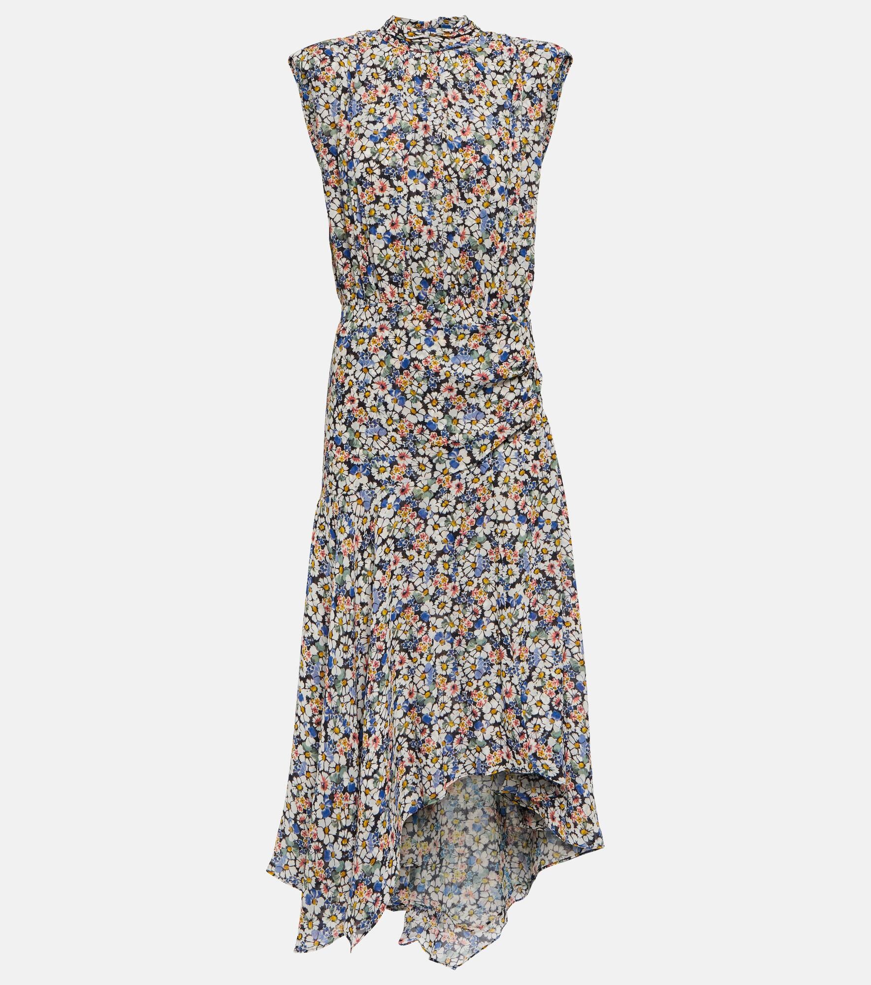 Anuli floral silk midi dress - 1