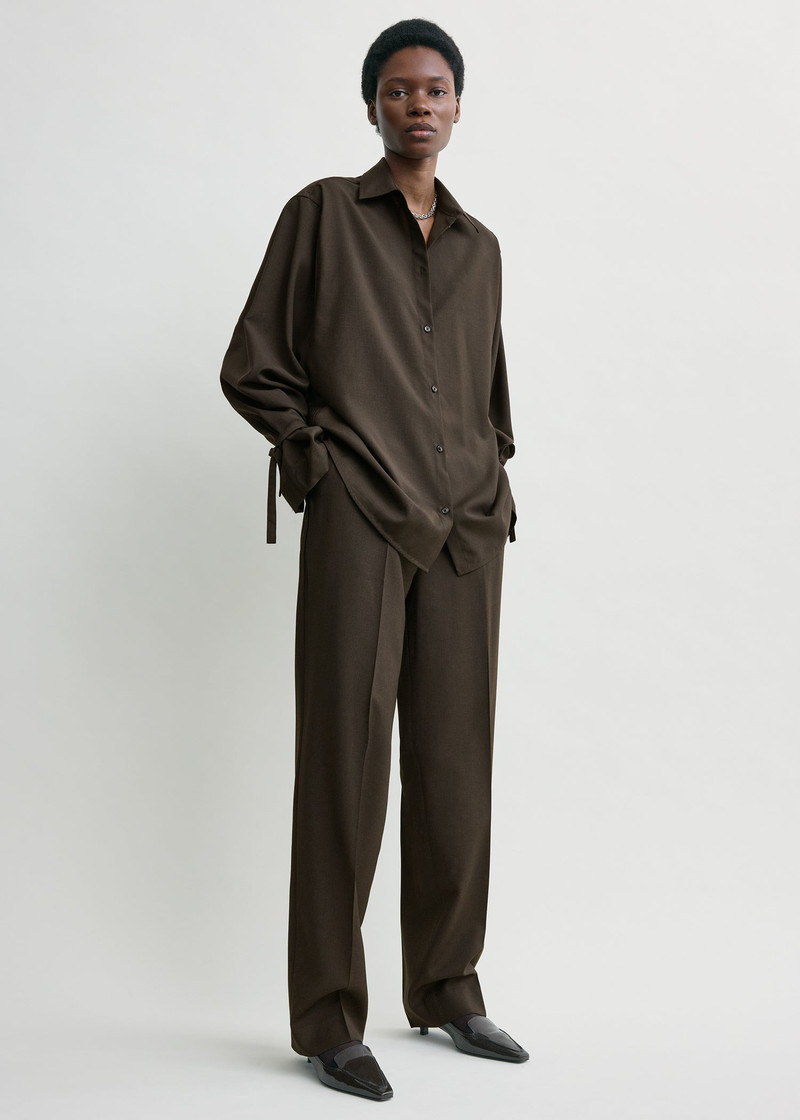 TOTEME Tie-cuff shirt pepper outlook