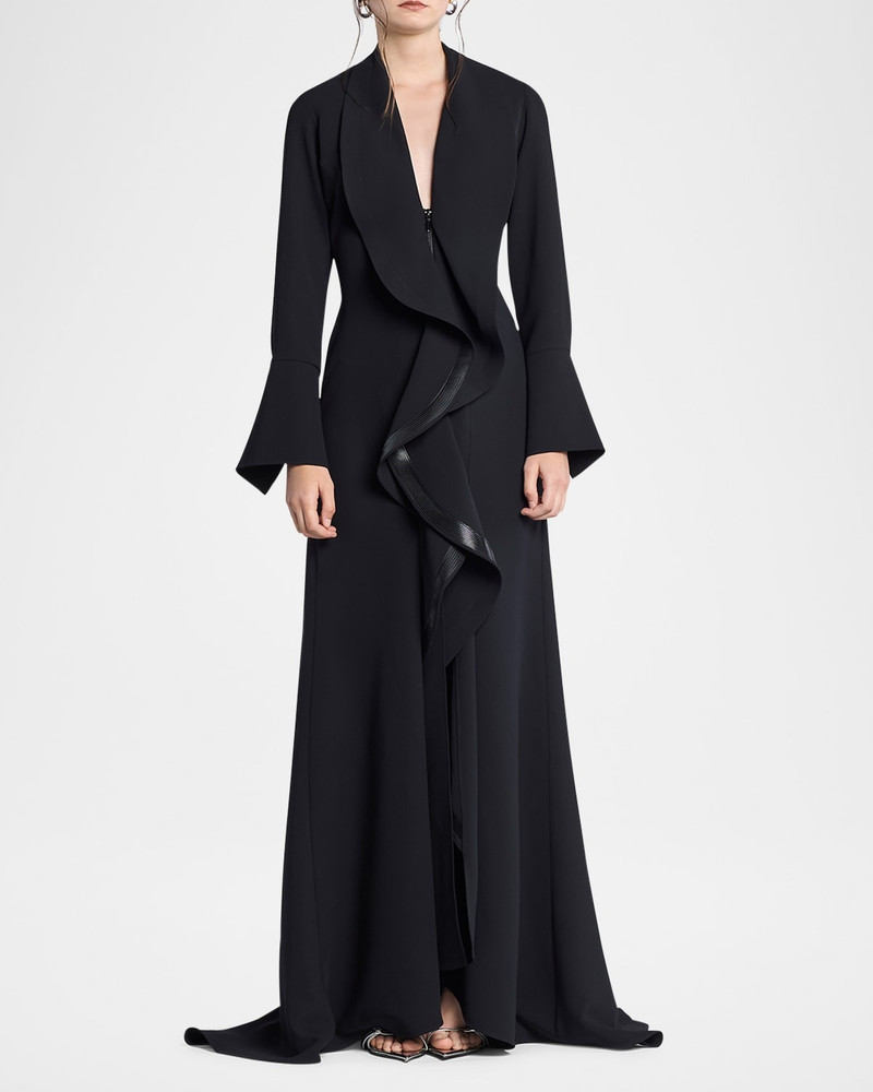 MATICEVSKI Jupiter Ruffle Long-Sleeve Gown outlook