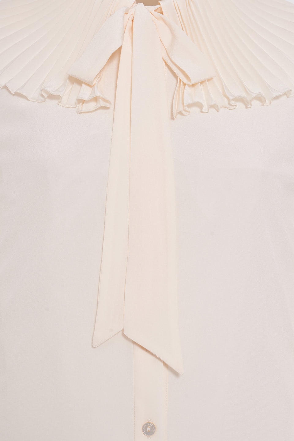 SILK BLOUSE WITH PLEATED COLLAR - 3