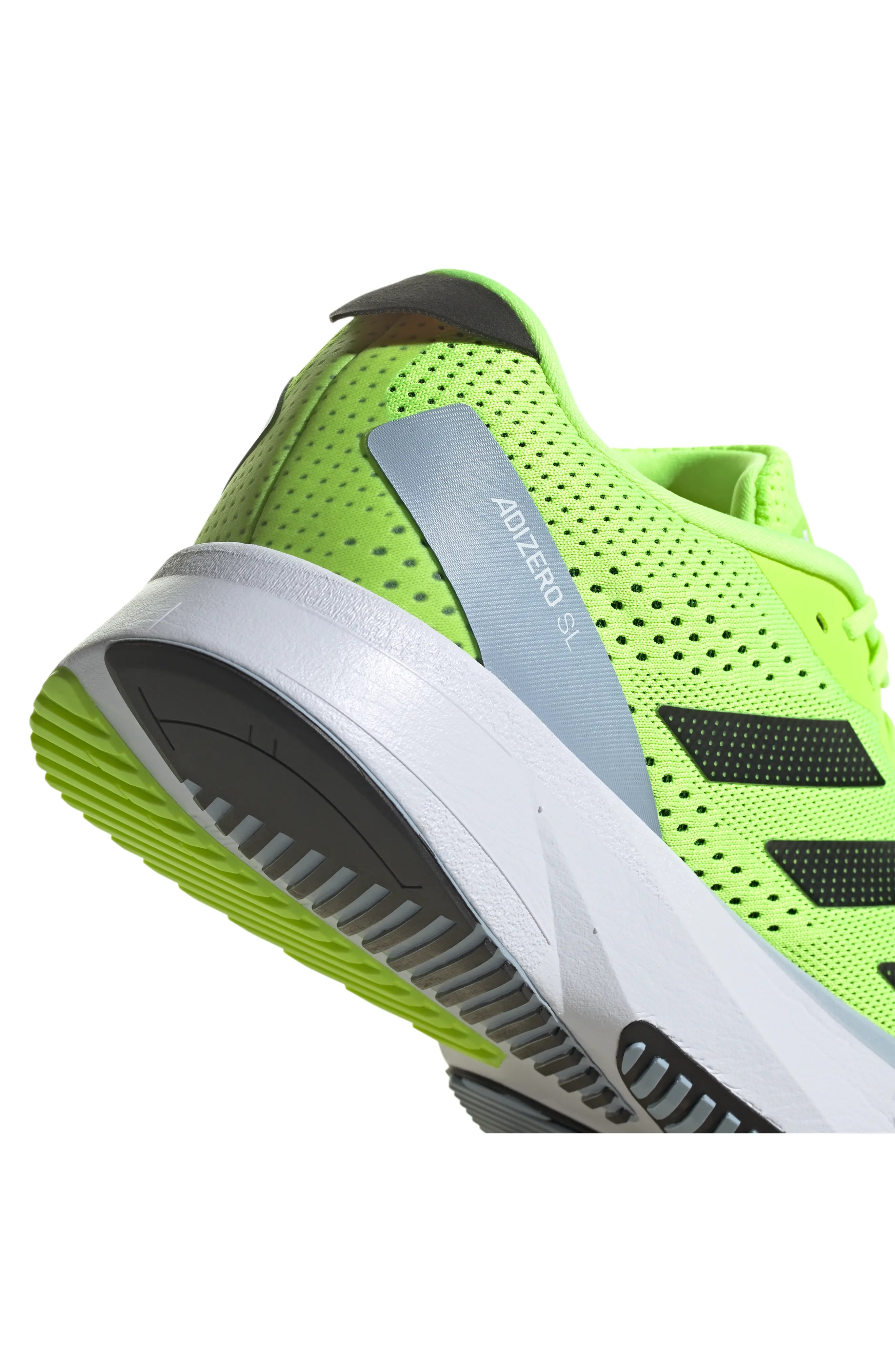 Adizero SL Running Shoe in Lucid Lemon/Black/Blue - 9