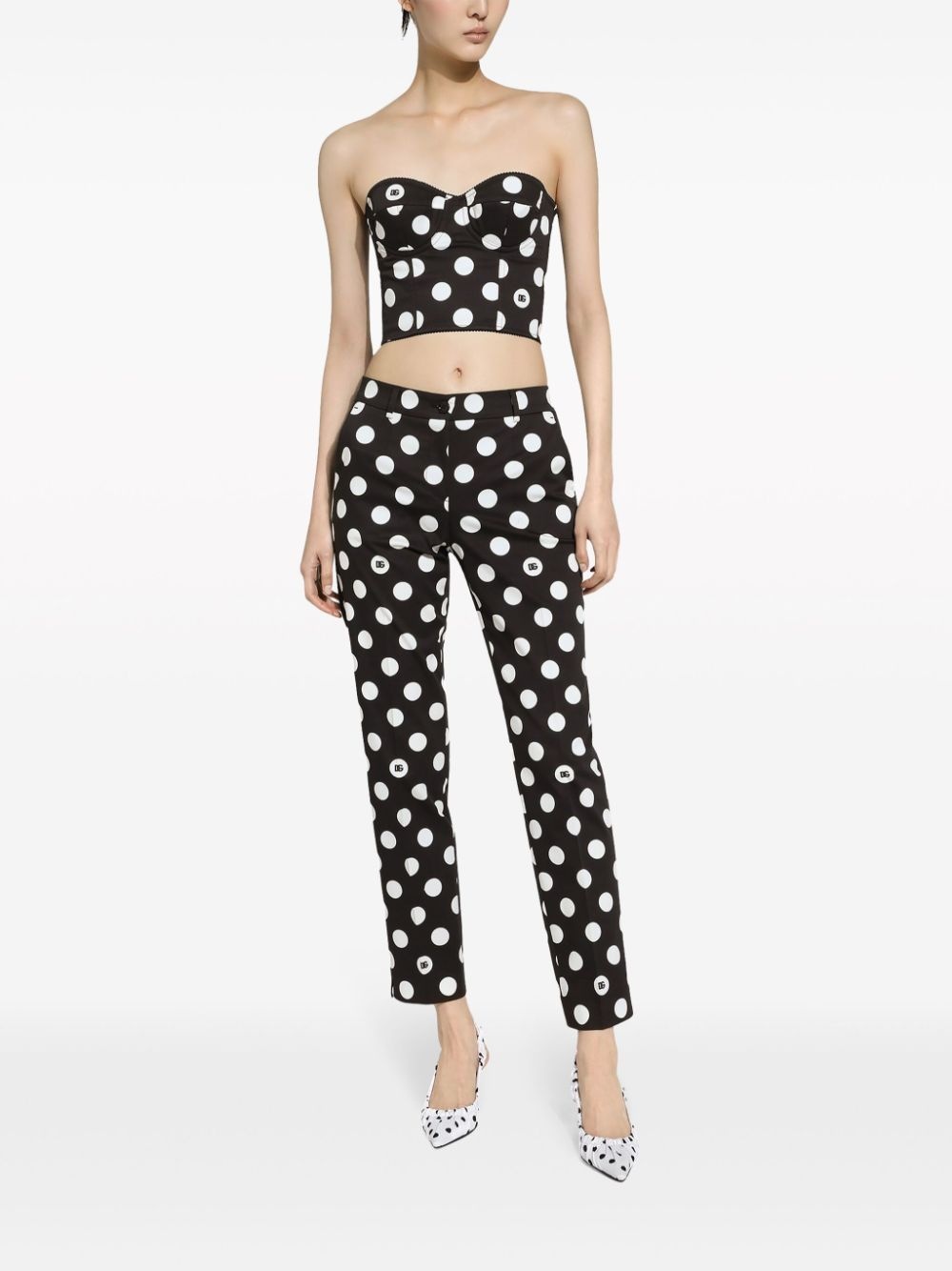 mid-rise straight-leg trousers - 4