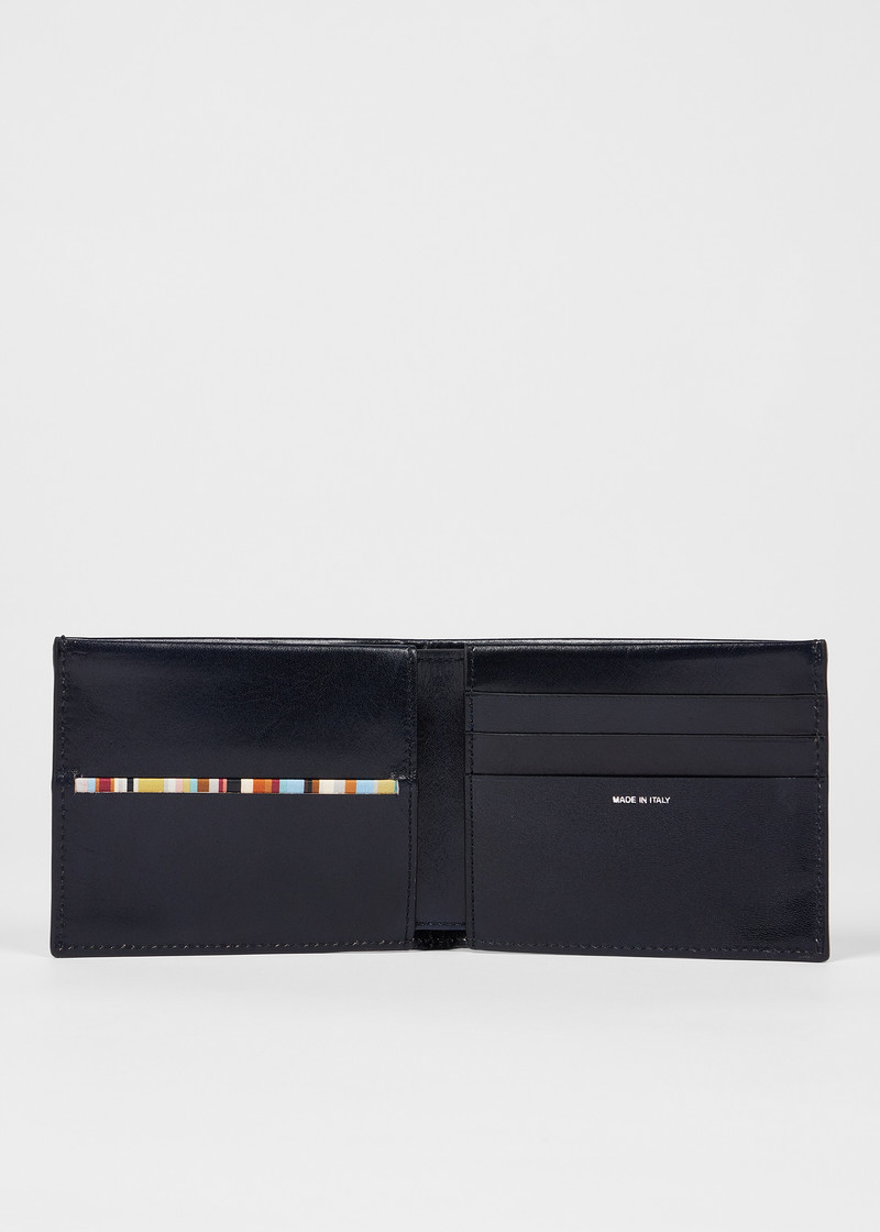 Paul Smith Navy Interior 'Signature Stripe' Trim Billfold Wallet outlook