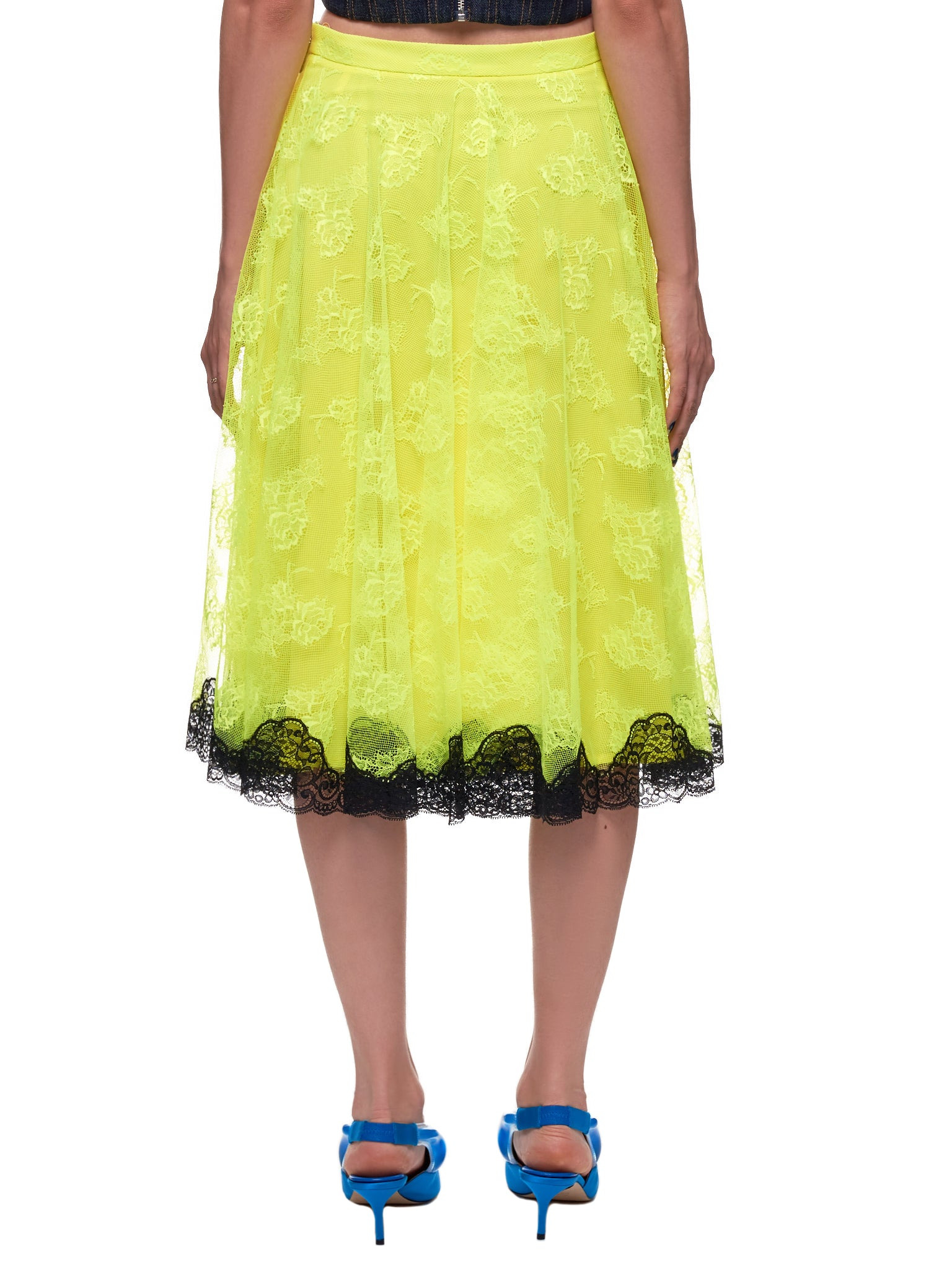 Chantilly Lace Neon Midi Skirt - 3